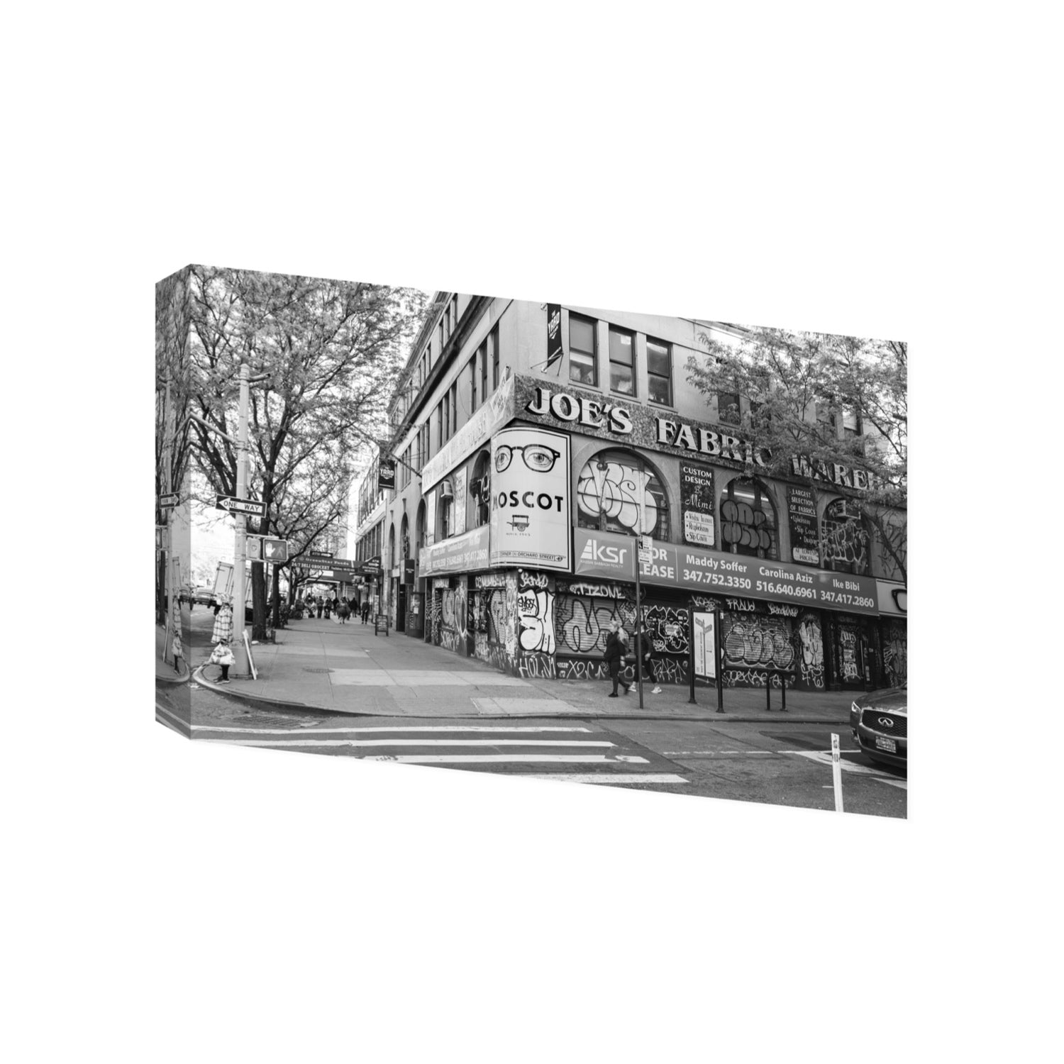 Wall Poetry New York NYC Black & White wall art Gallery stretched canvas print