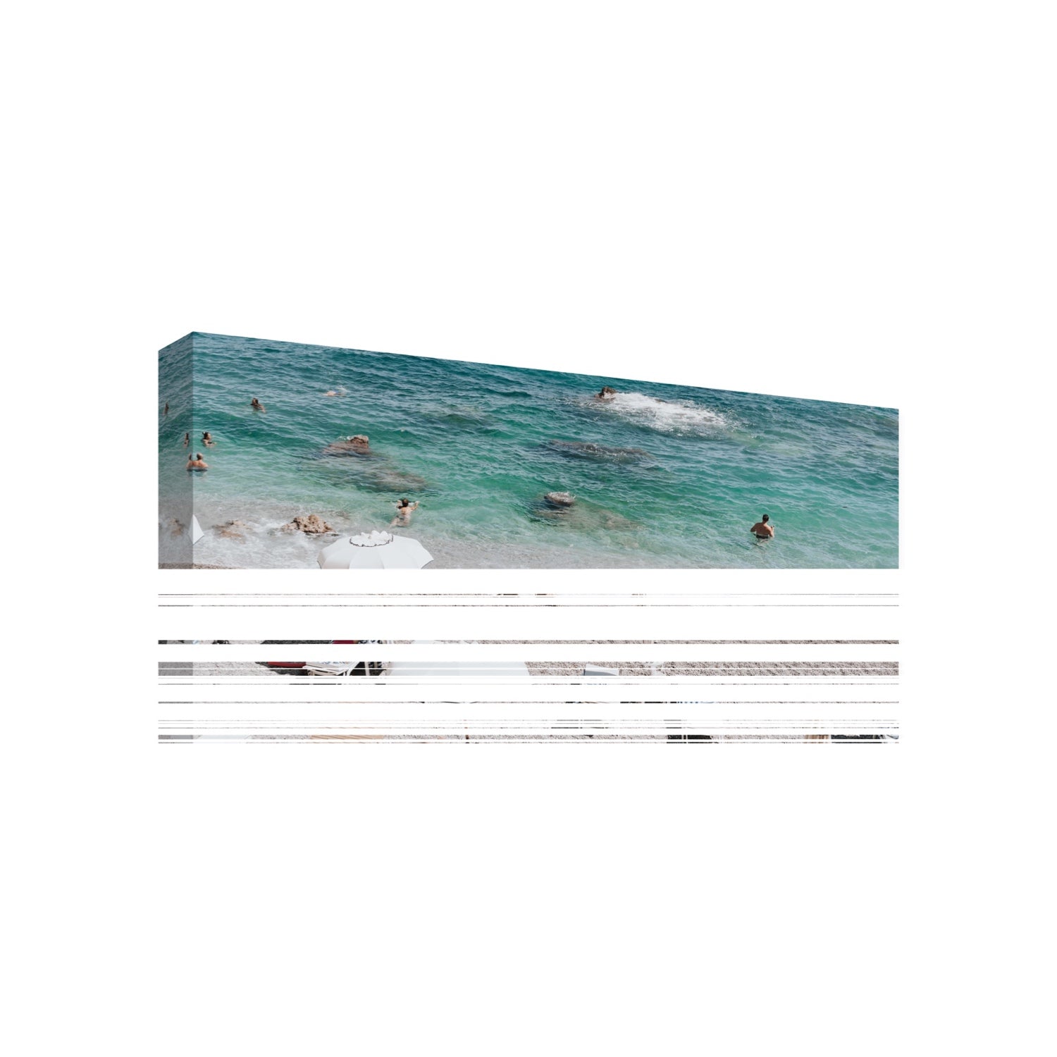 Amicizia Amalfi Italian beach wall art Gallery stretched canvas print