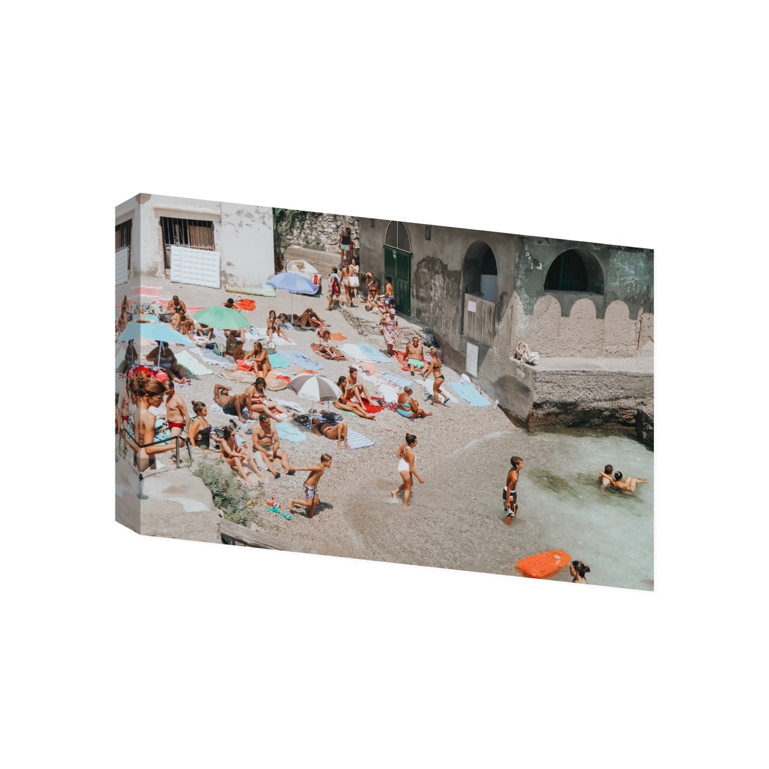 Heatwave Capri beach coastal wall art Gallery stretched canvas print