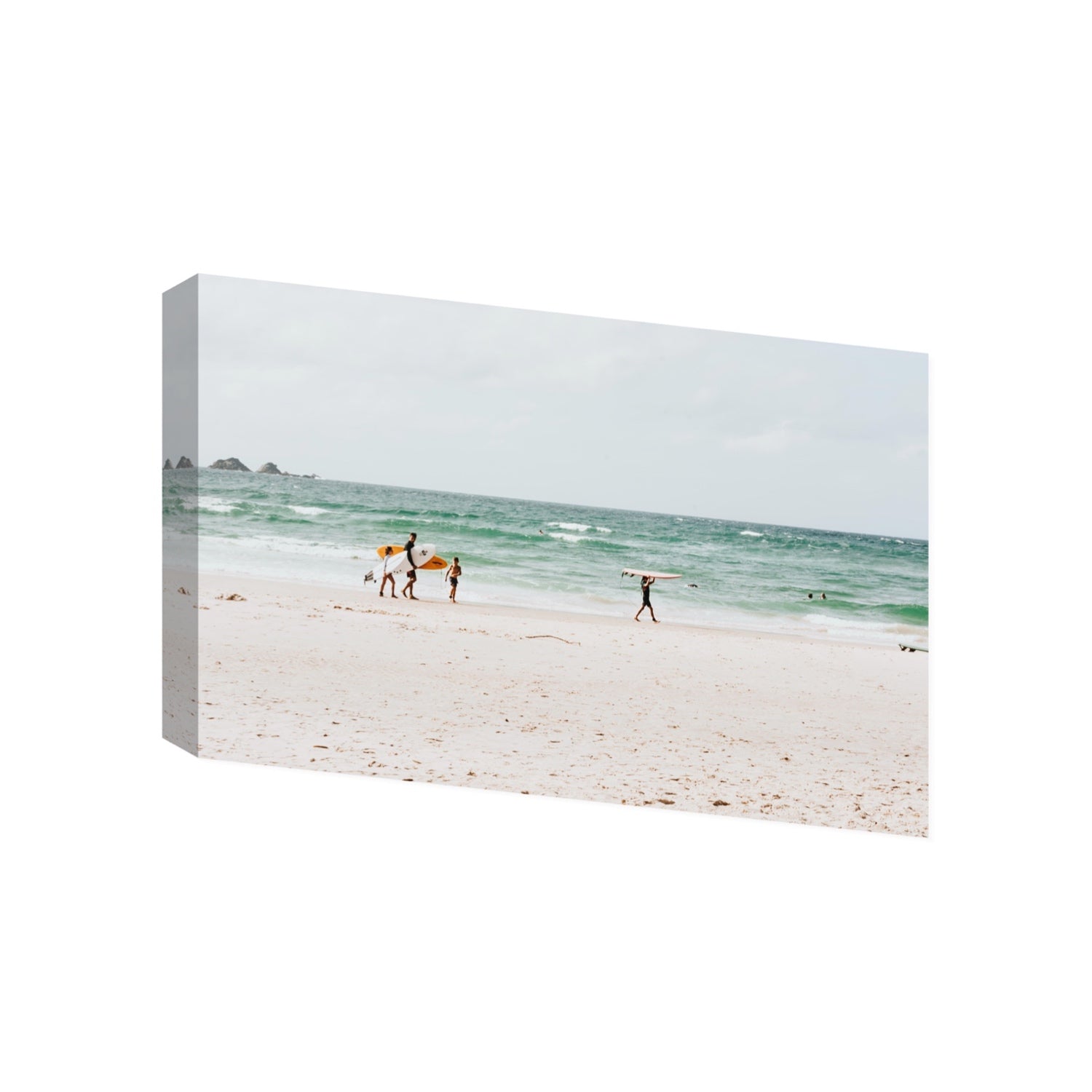La Famiglia Byron Bay Family Surf coastal wall art Gallery stretched canvas print