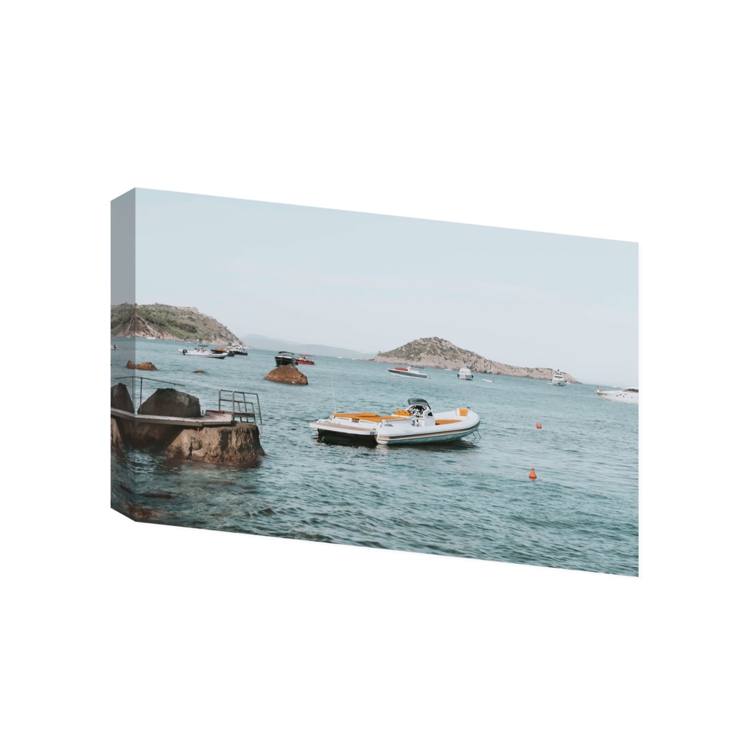 The Azure Sea Tuscany coastal Italian wall art Gallery stretched canvas print