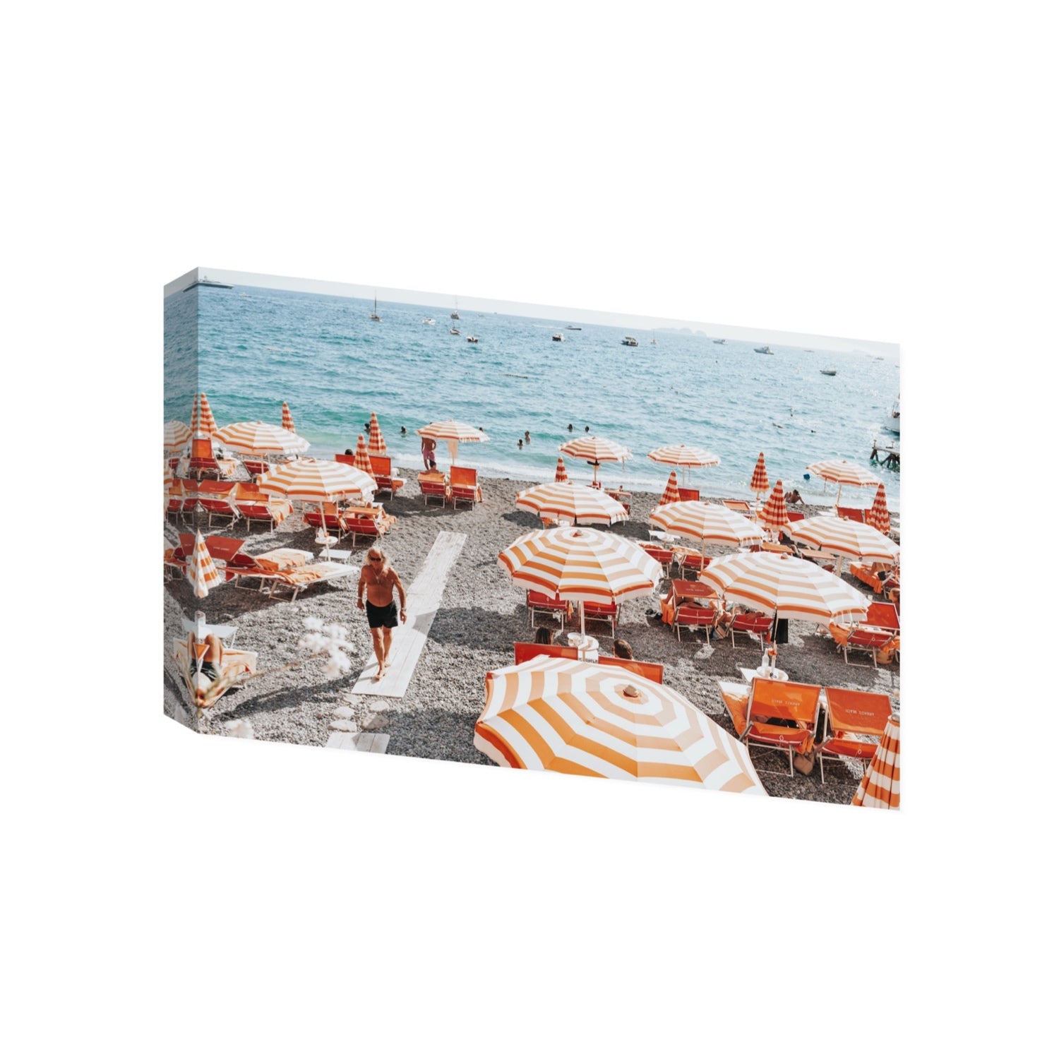 Shoreline Strut Positano wall art Gallery stretched canvas print