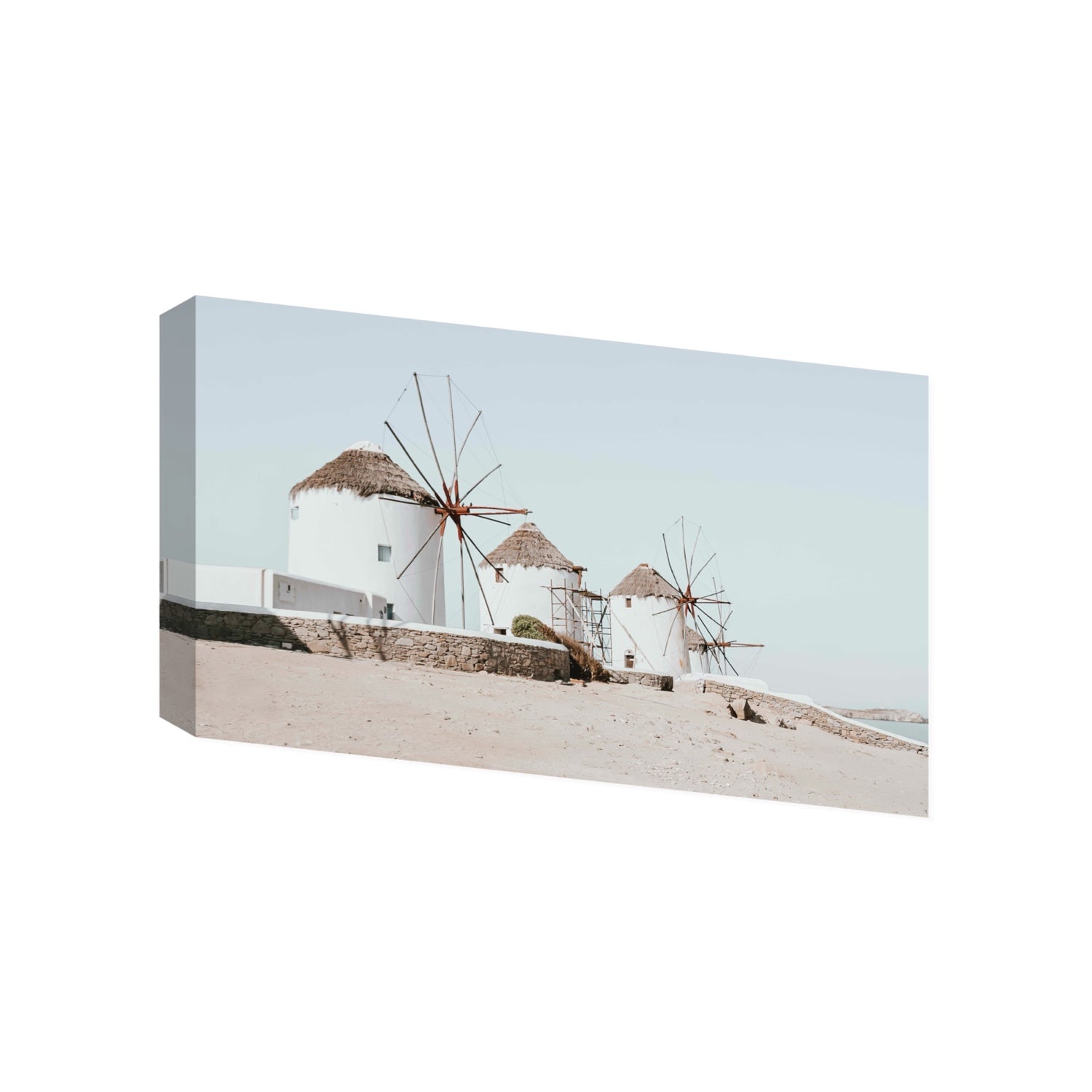Rustic Icons Mykonos Greek island wall art Gallery stretched canvas print