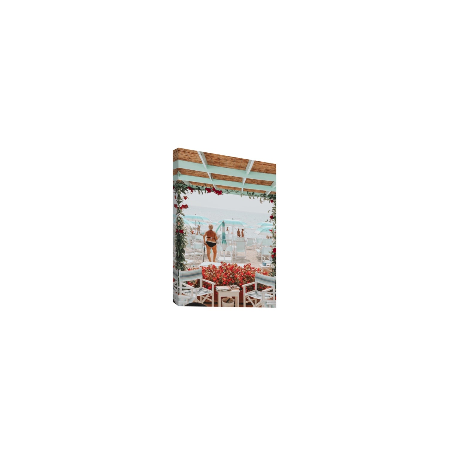 Nonna's Italian Escape Alassio Italian wall art Small stretched canvas print