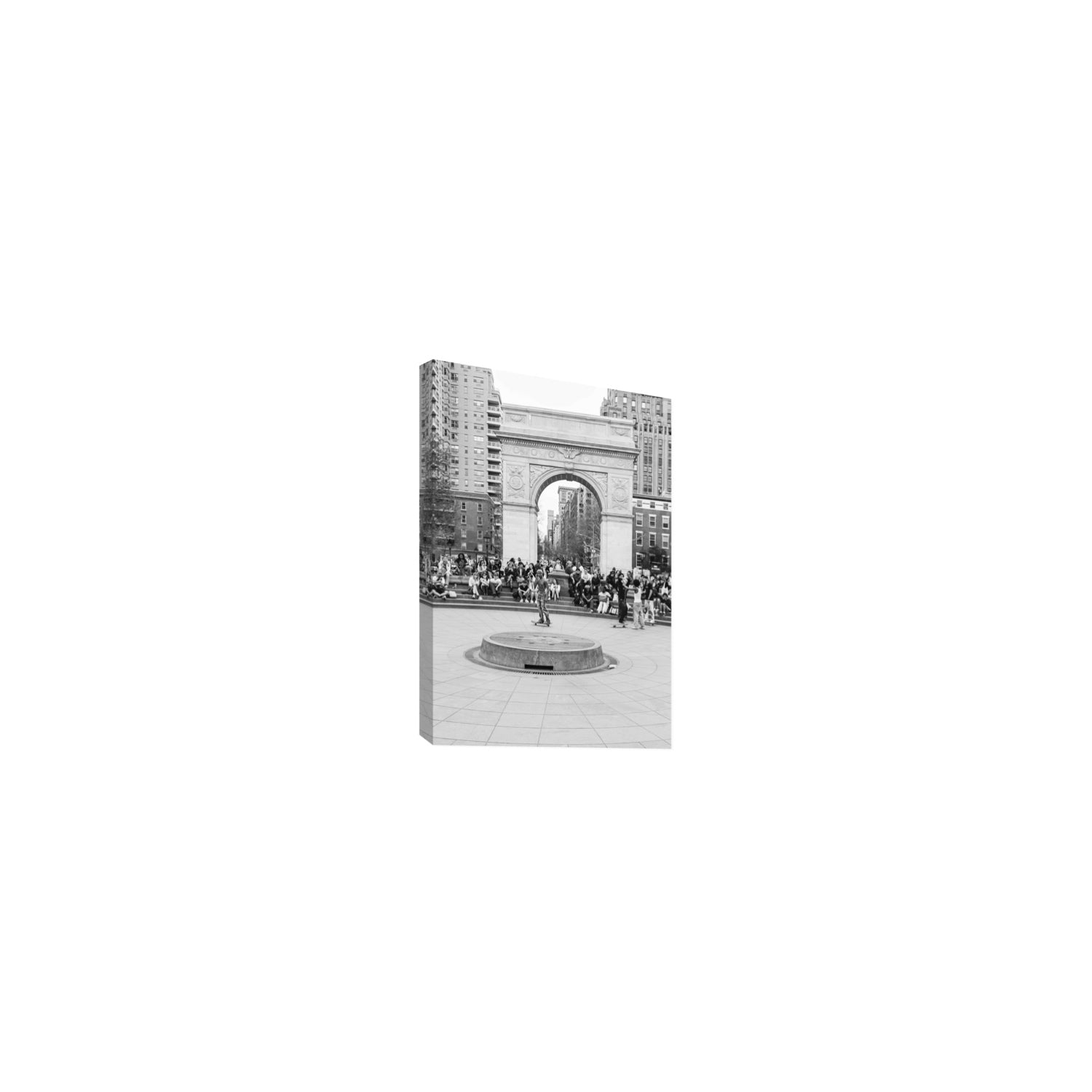 Concrete Conqueror New York NYC Skateboard wall art Small stretched canvas print