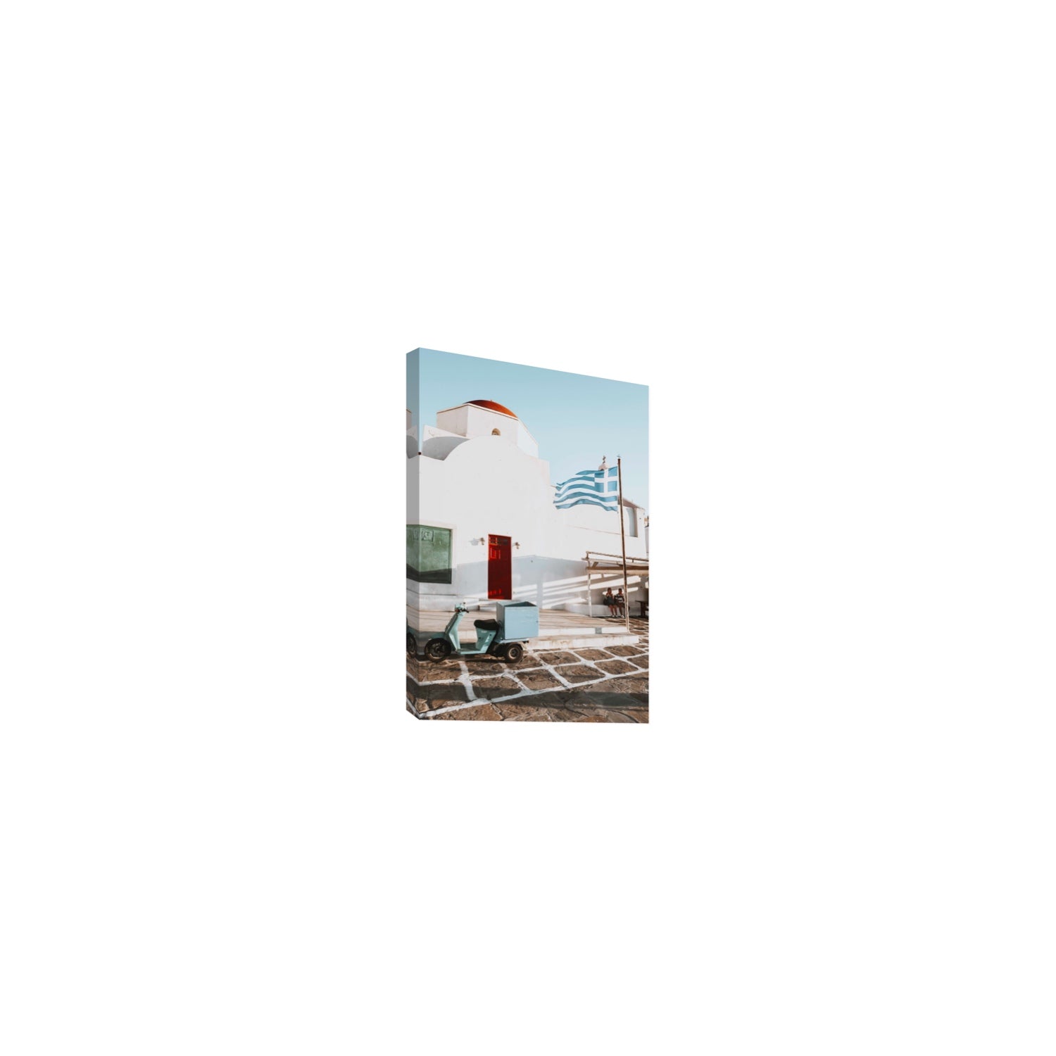 Mykonos Postcard fine art print, Mykonos, Greece, Small, Stretched Canvas