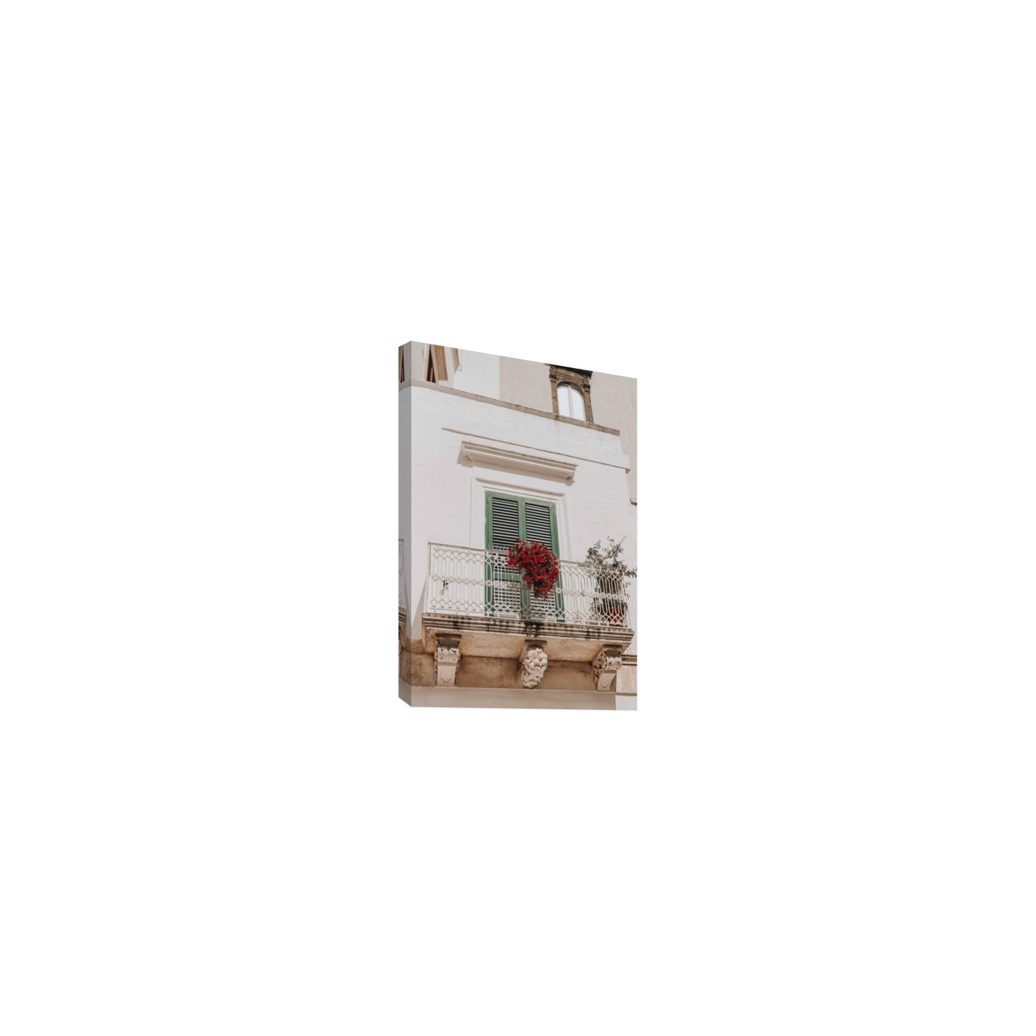 Balcone Estivo Puglia Italian wall art Small stretched canvas print