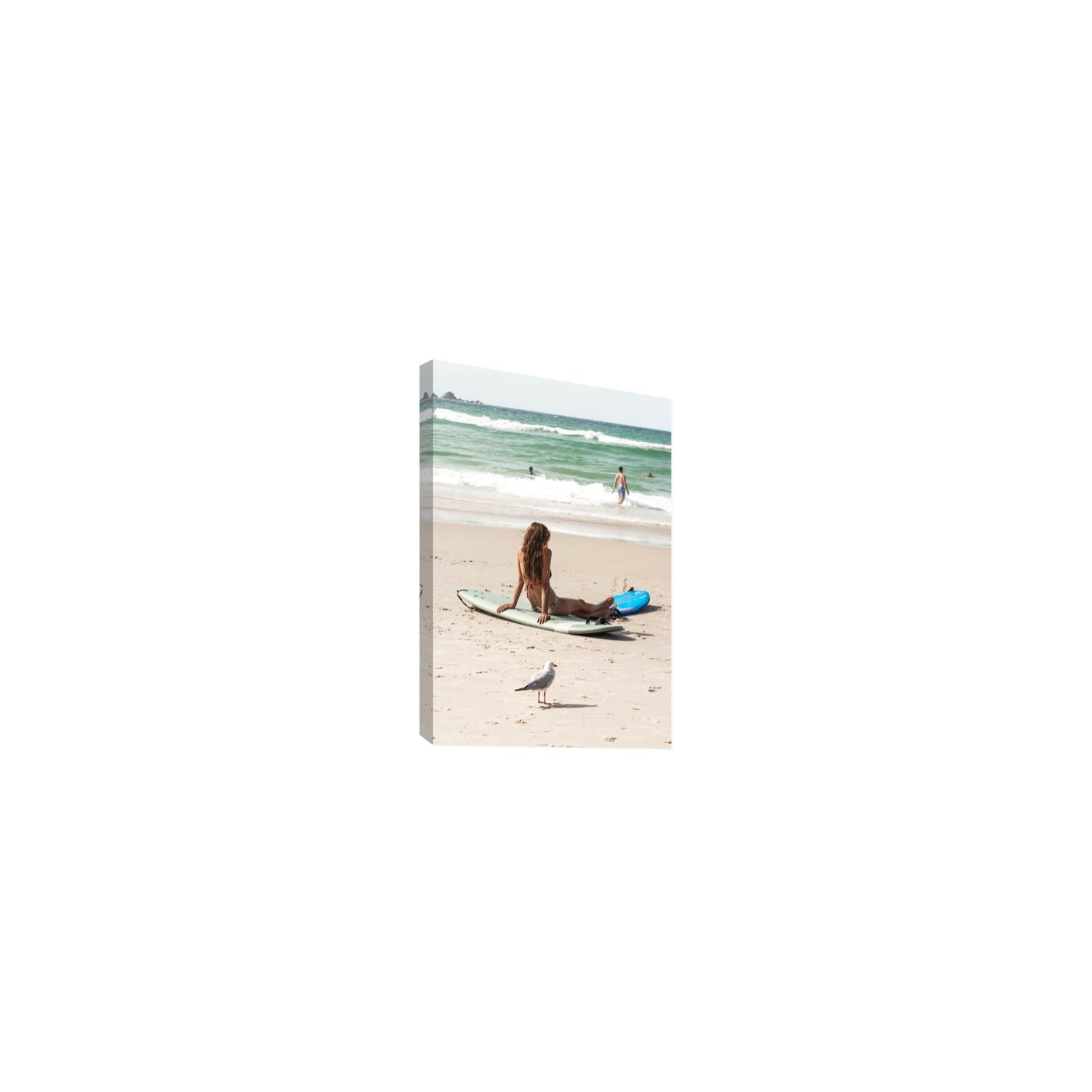 Carissa Byron Bay Surf coastal wall art Small stretched canvas print