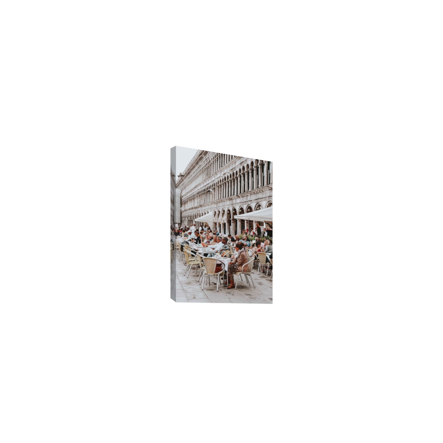 Lunchbreak Venice Italian wall art Small stretched canvas print
