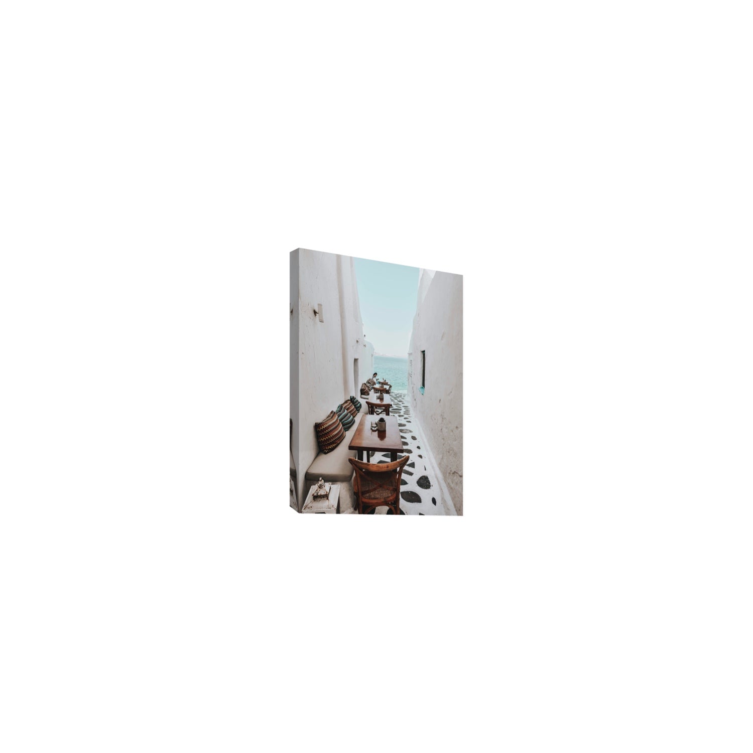 Trip Down Memory Lane fine art print, Mykonos, Greece, Small, Stretched Canvas