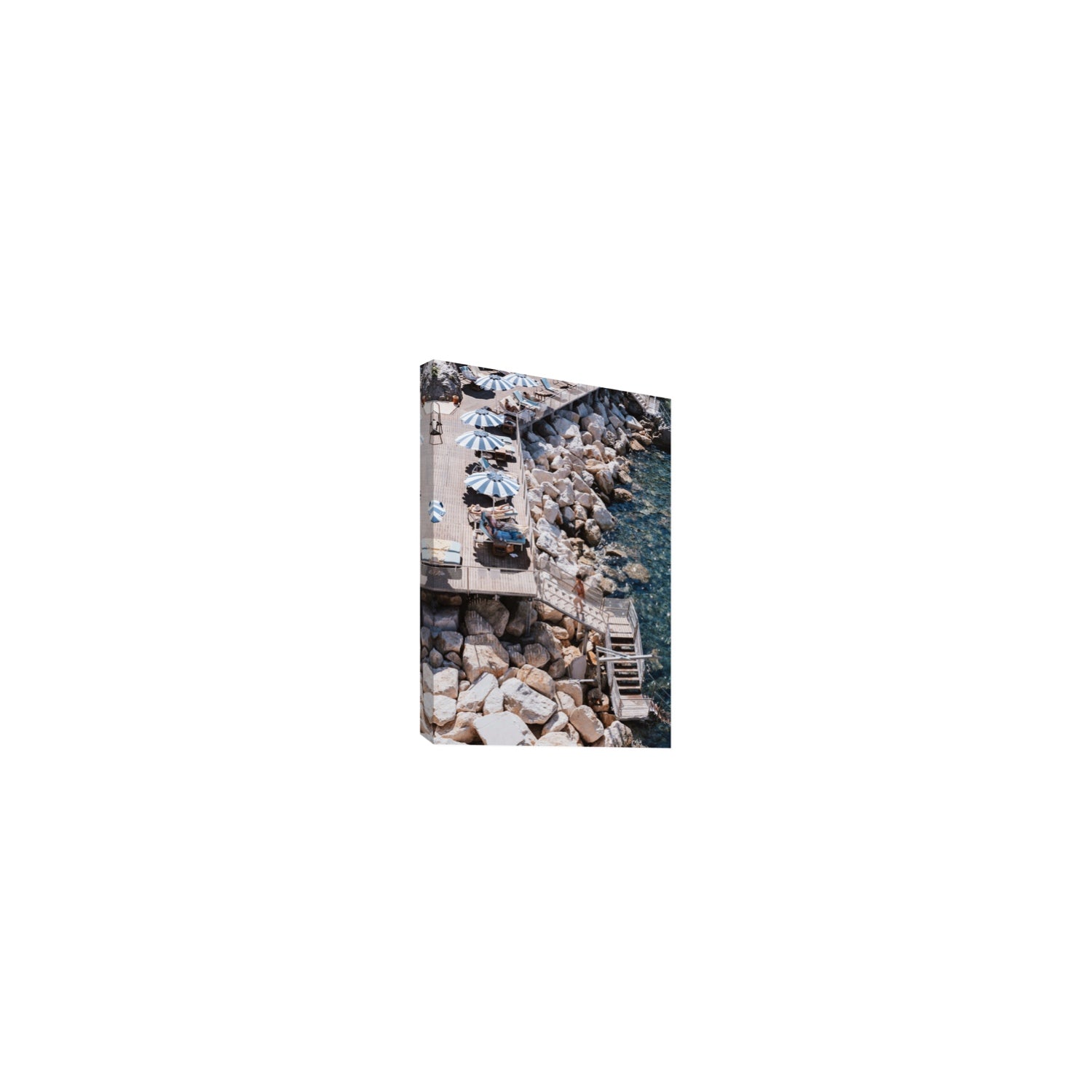 Life On The Shore fine art print, Ischia, Italy, Small, Stretched Canvas