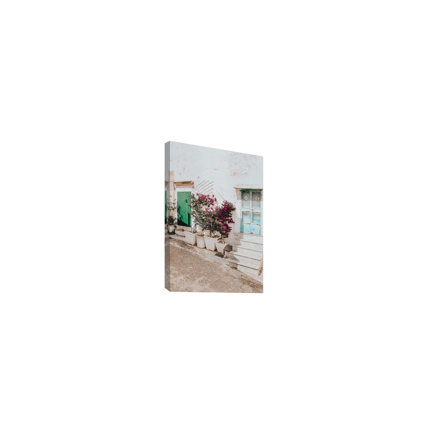 Floral Canvas Puglia Ostuni wall art Small stretched canvas print