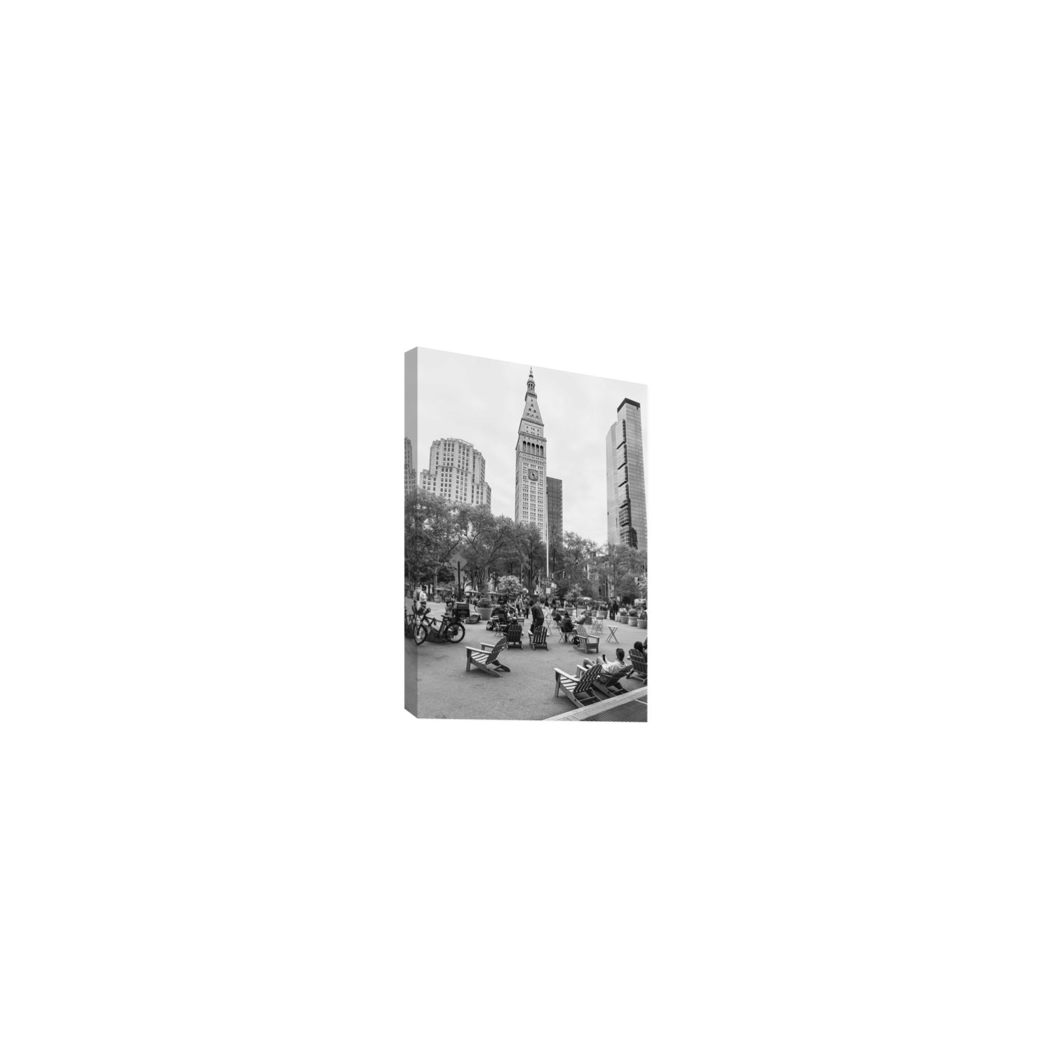 Timeless New York New York NYC Black & White wall art Small stretched canvas print