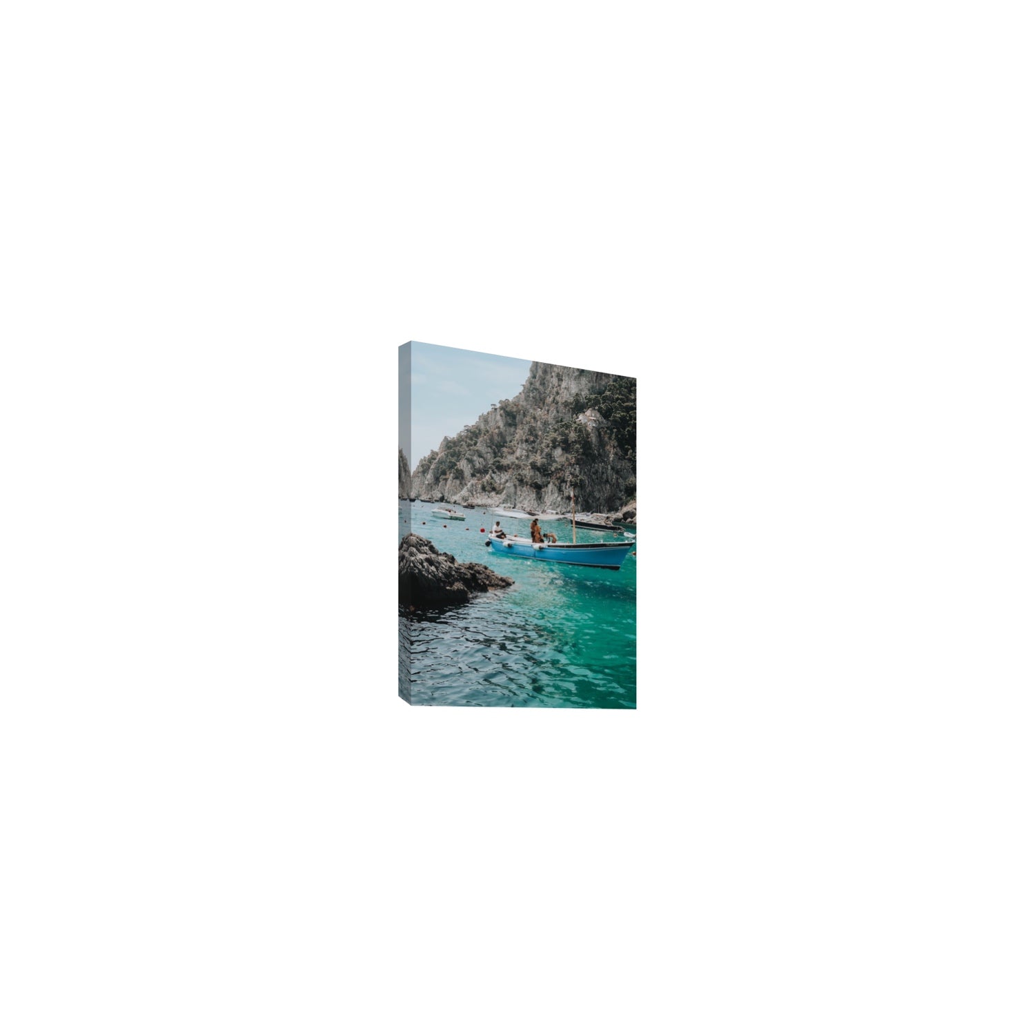 Emerald Escape fine art print, Capri, Italy, Small, Stretched Canvas