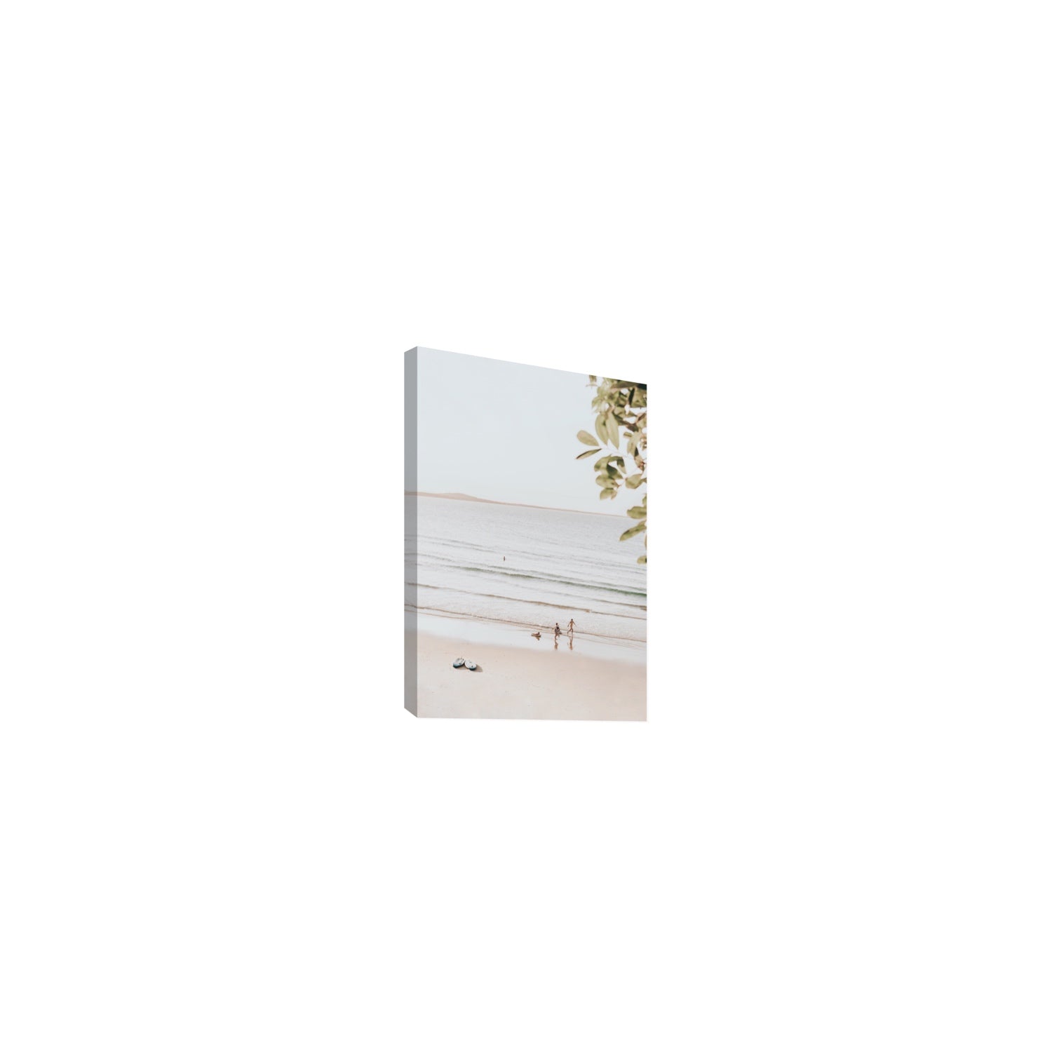 Walking On Sunshine fine art print, Noosa, Australia, coastal scenes artwork, Small, Stretched Canvas