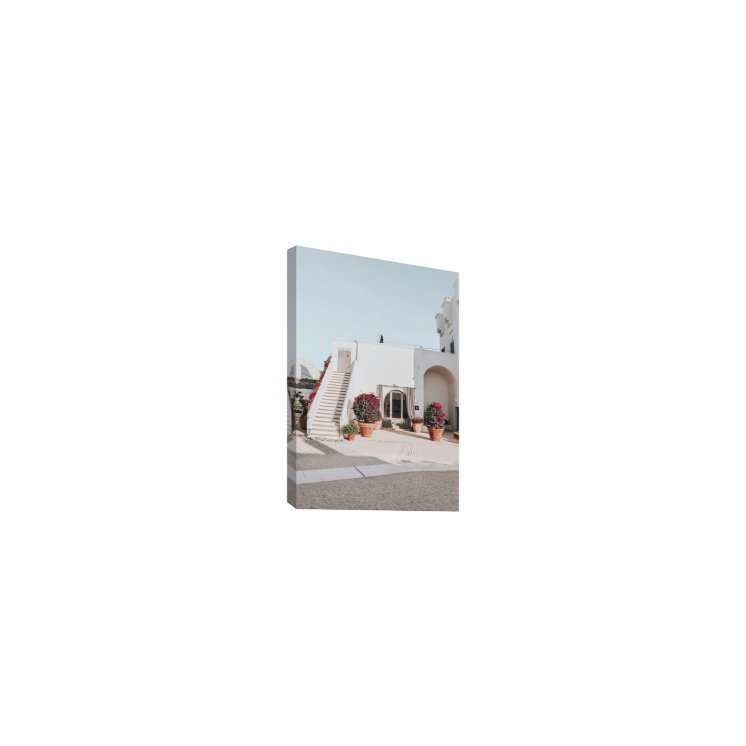 Scala Fiorita Puglia Mediterranean wall art Small stretched canvas print