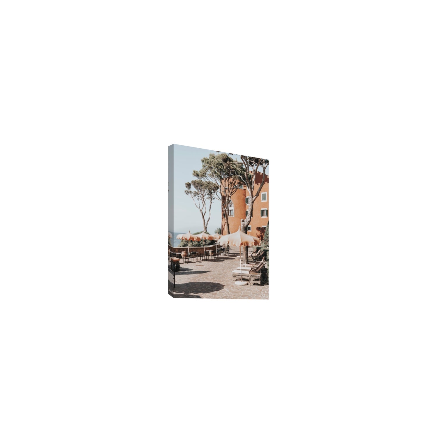 Mezzatorre Ischia Italian Mediterranean decor wall art Small stretched canvas print