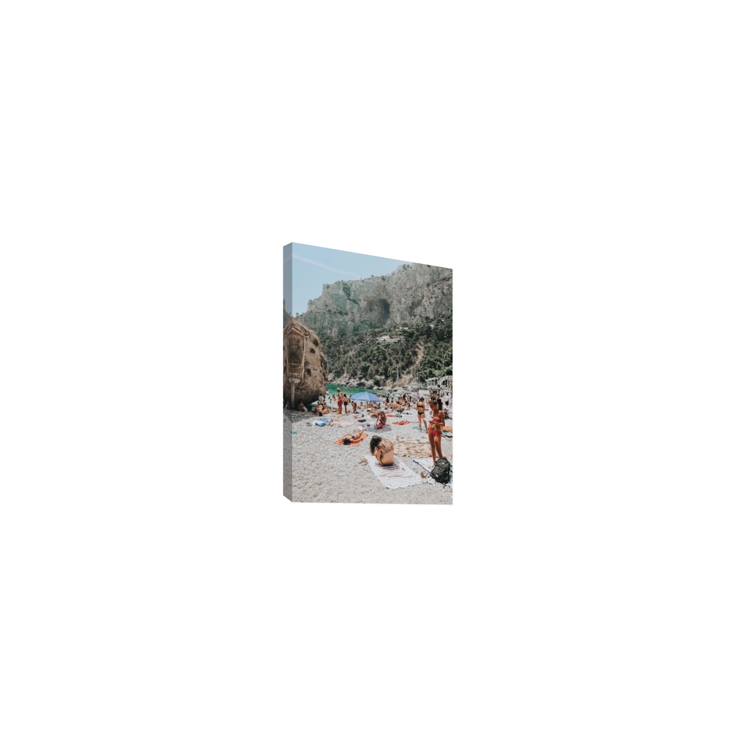 Marina Piccola Capri Mediterranean wall art Small stretched canvas print