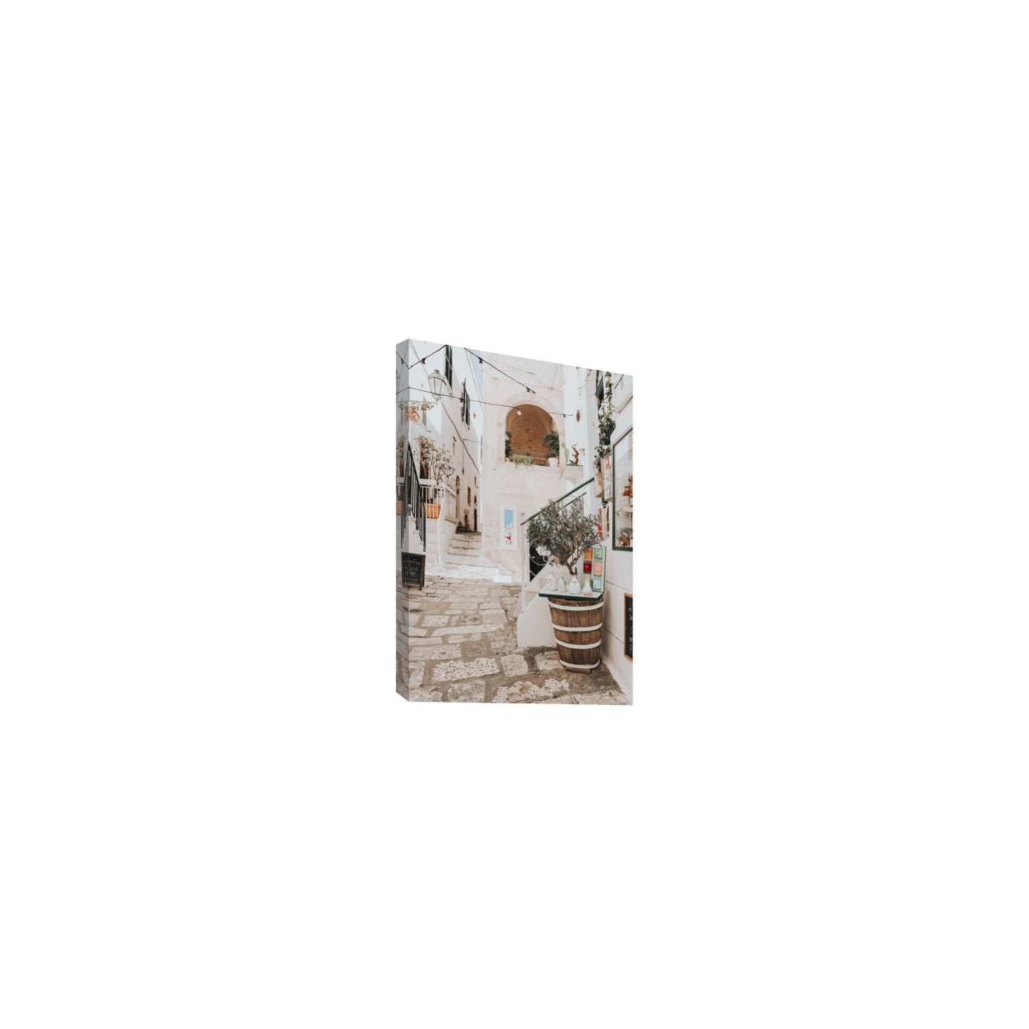 Olive Tree Lane Puglia Ostuni Mediterranean decor wall art Small stretched canvas print