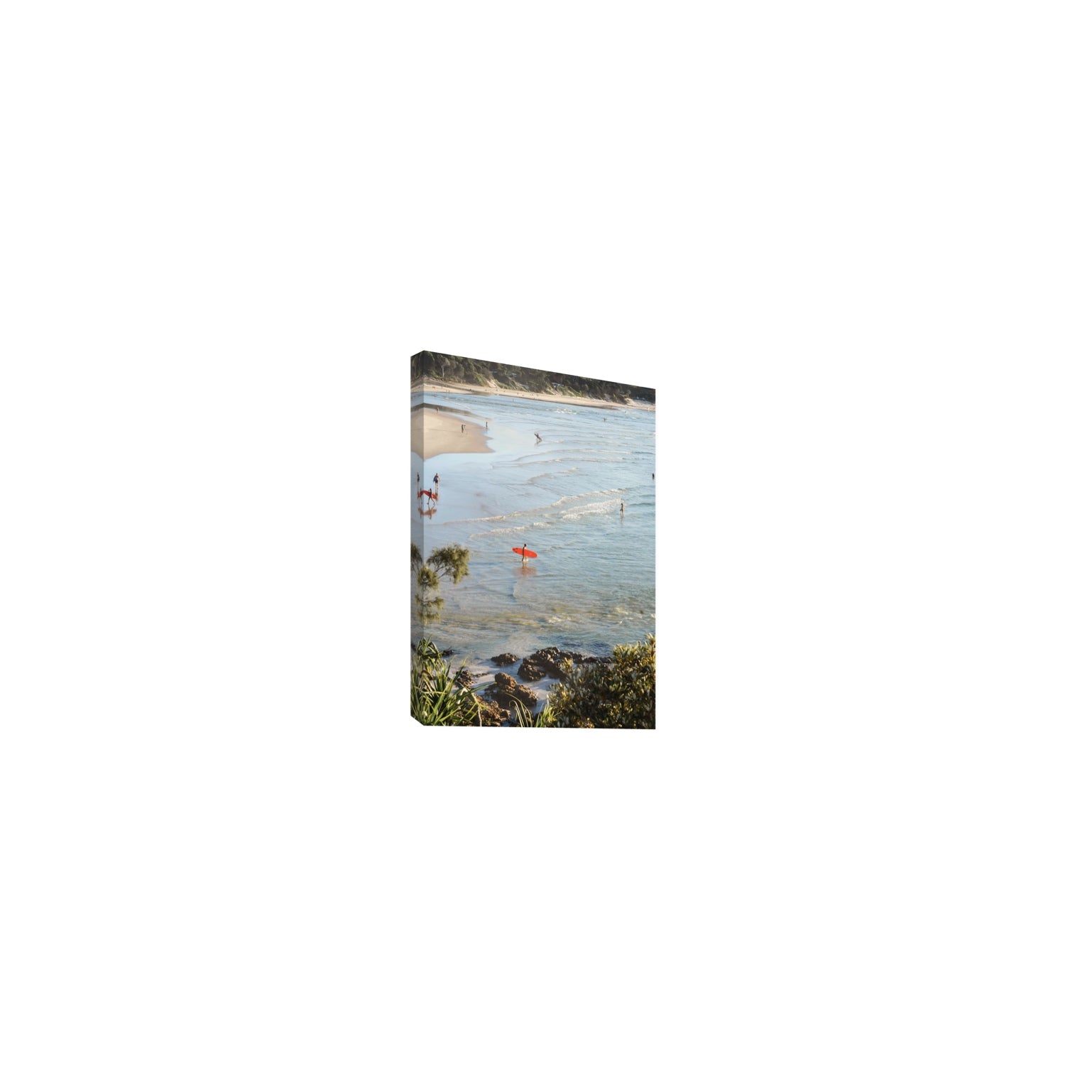 Seclusion Byron Bay Surf coastal wall art Small stretched canvas print