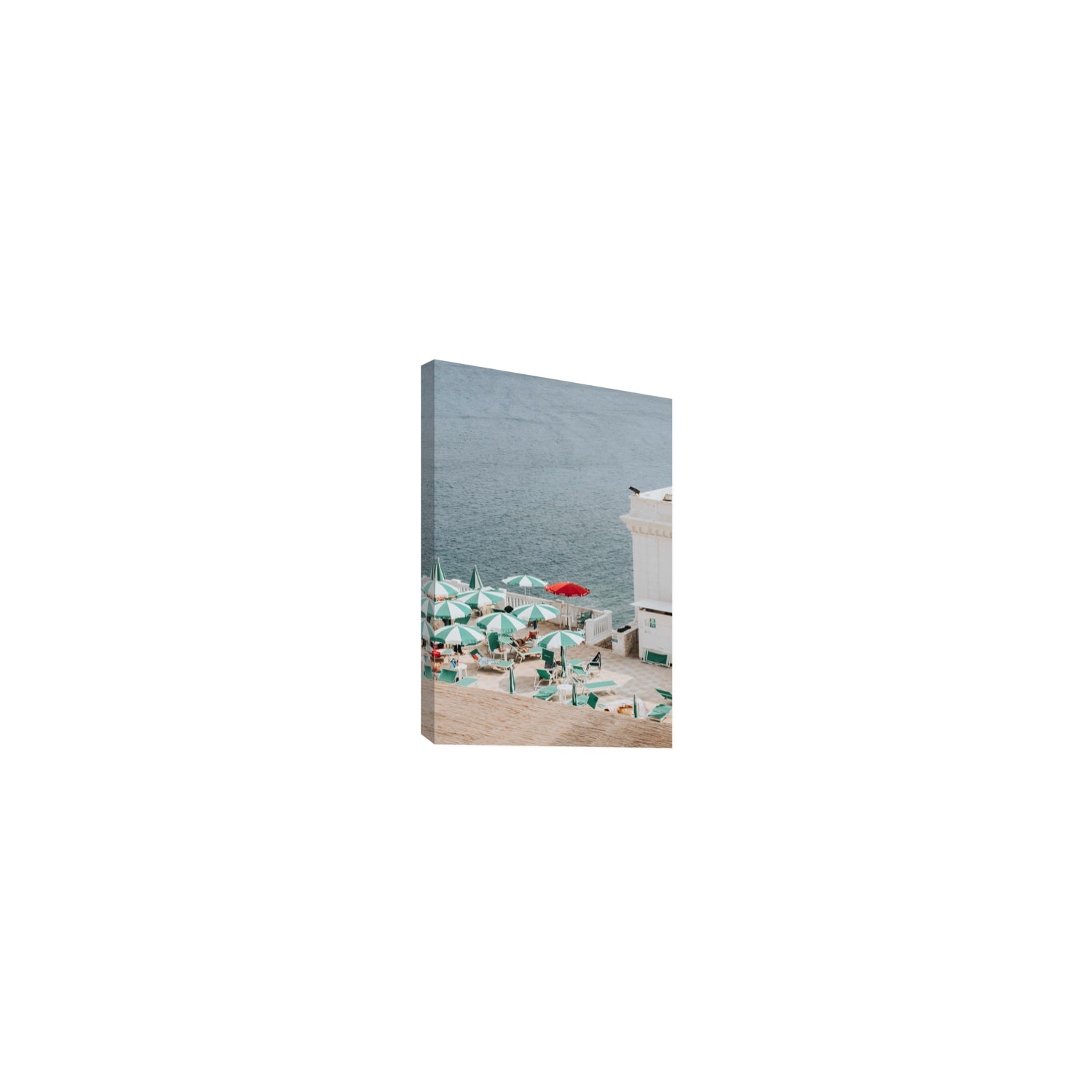 Lido Italiano Puglia beach Italian wall art Small stretched canvas print