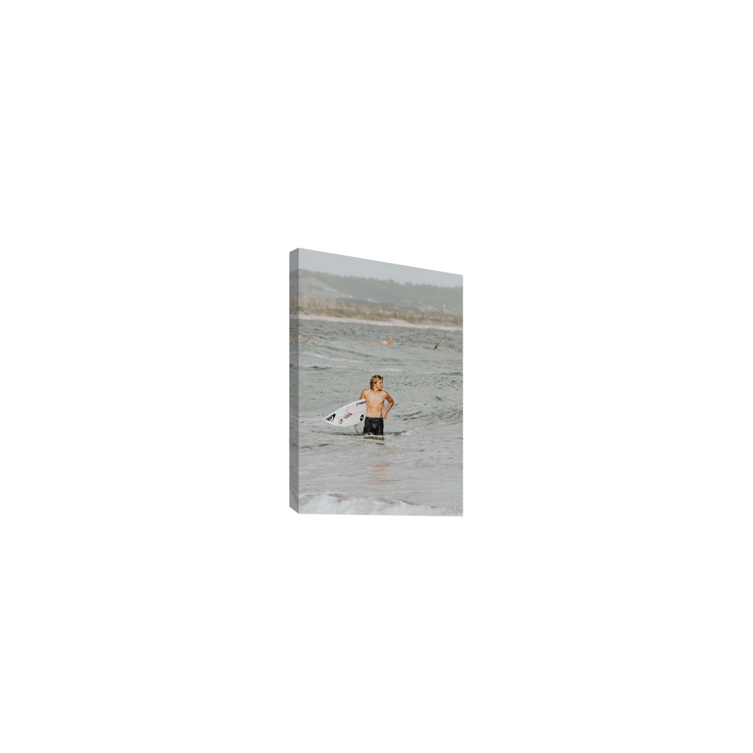 Chasing Mavericks Byron Bay Surf coastal wall art Small stretched canvas print