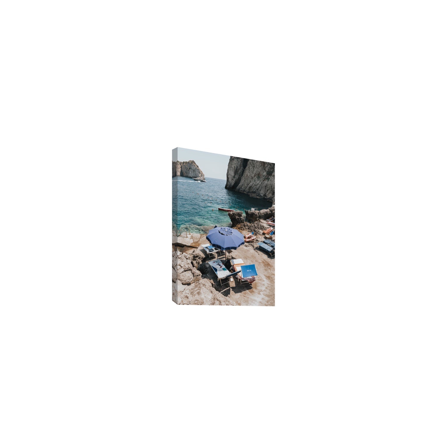 Lonely Loungers fine art print, Capri, Italy, Small, Stretched Canvas