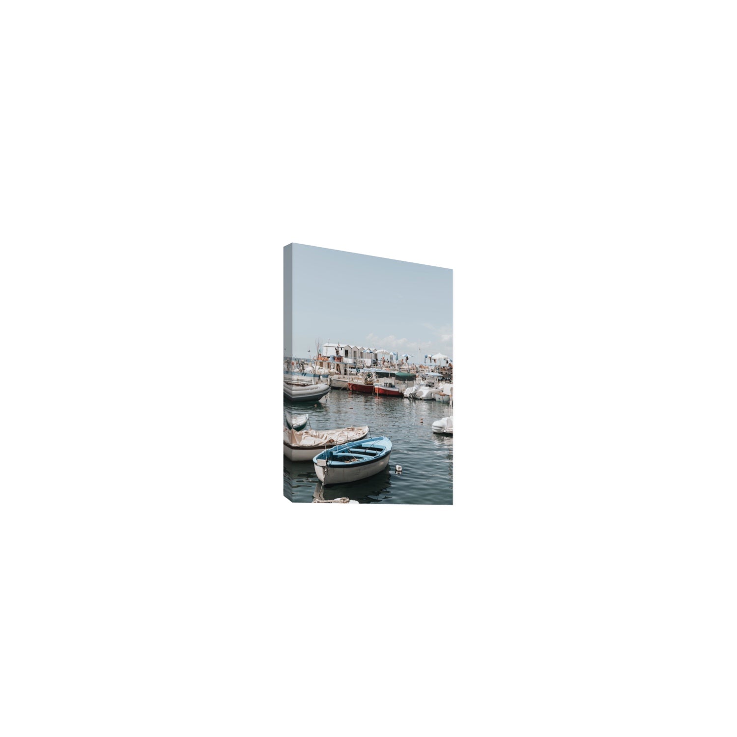 Harbour Hues Sorrento coastal Carousel wall art Small stretched canvas print