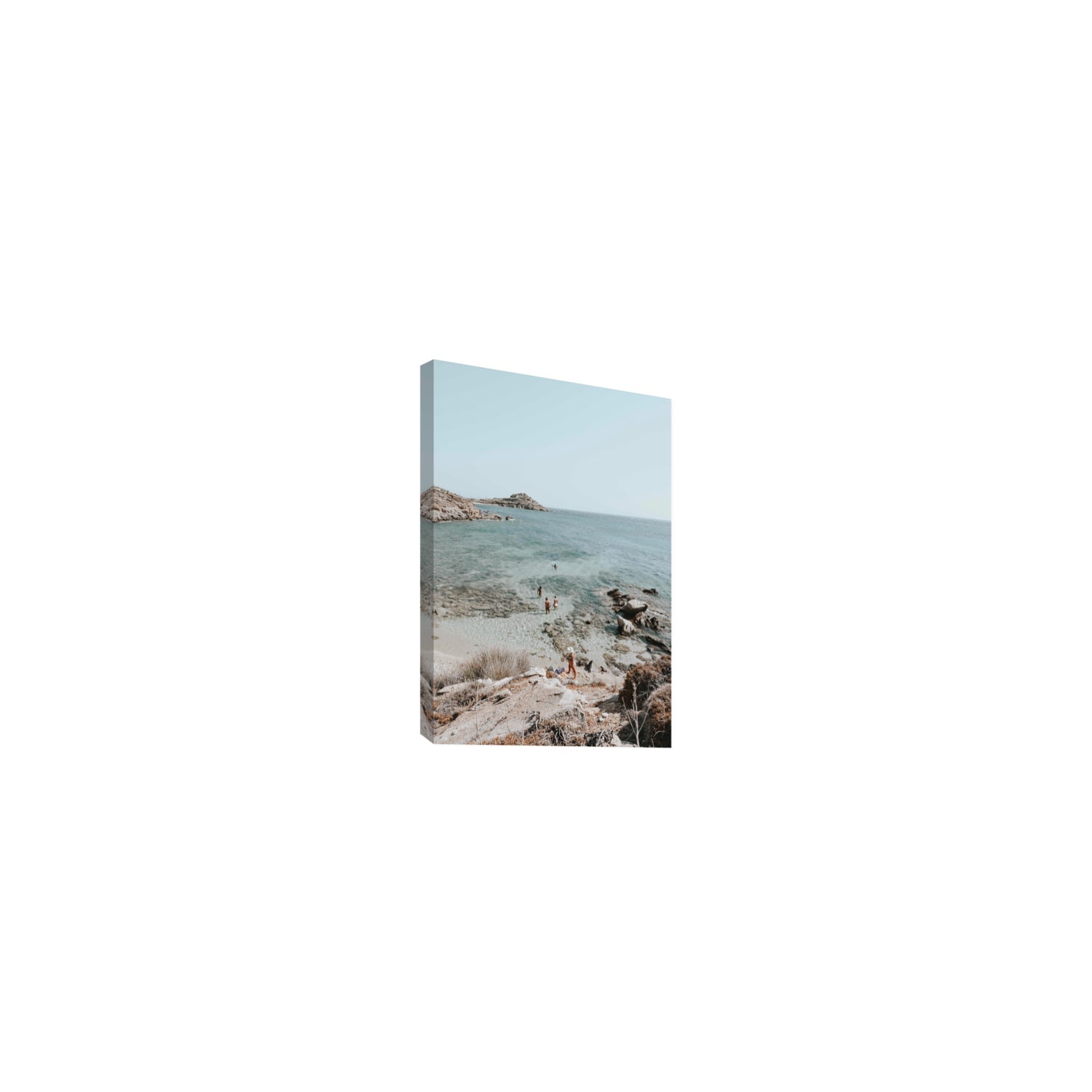 Explorers Mykonos Greek island wall art Small stretched canvas print