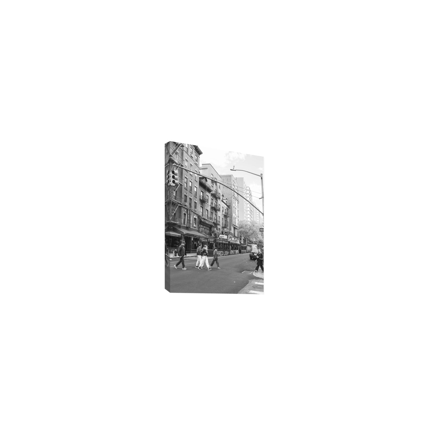 Spectral Streets New York NYC Black & White wall art Small stretched canvas print