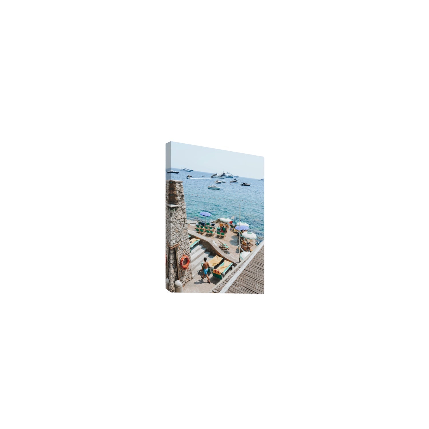 Canzone di Capri Capri Italian beach wall art Small stretched canvas print