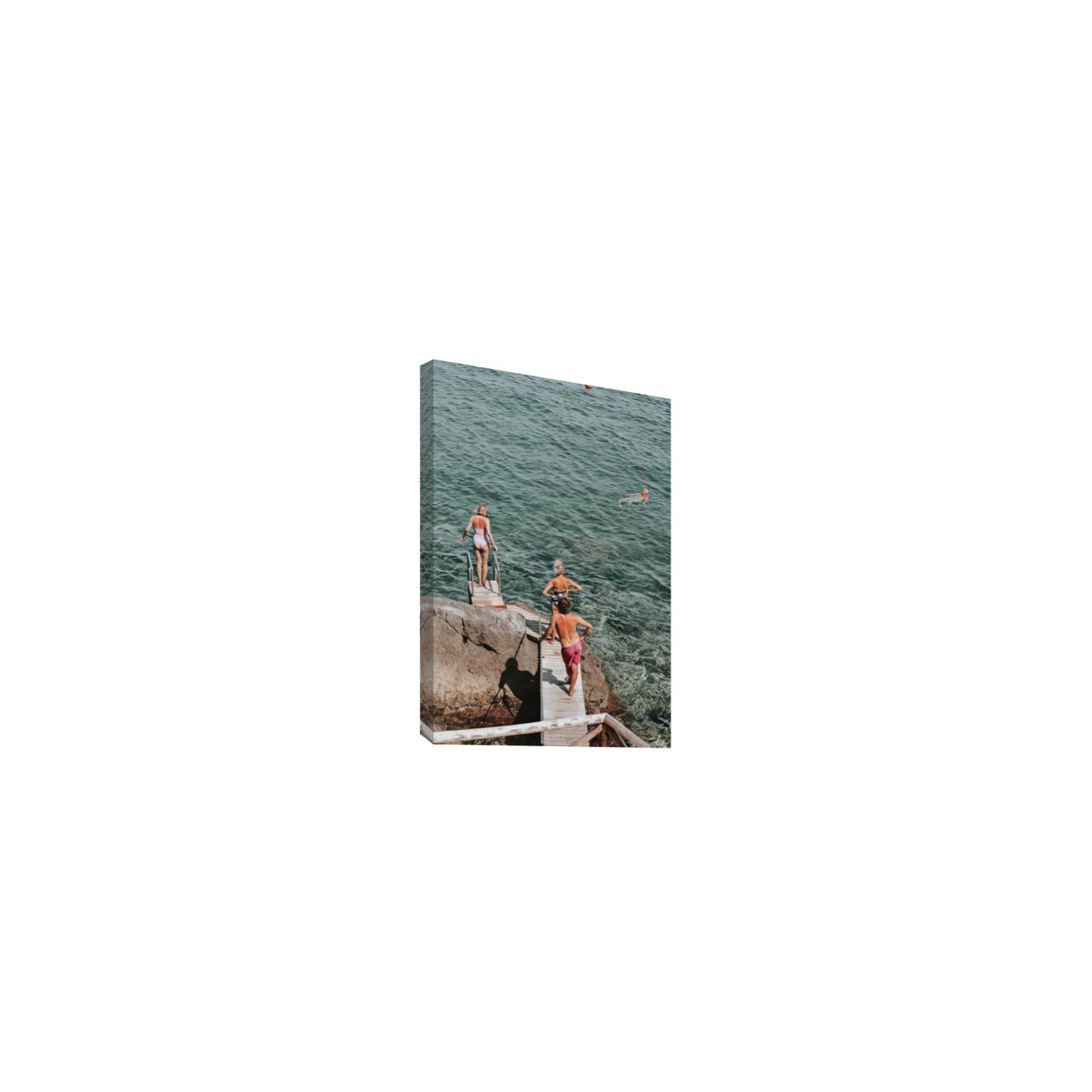 Freewheeling Spirit Tuscany coastal Italian wall art Small stretched canvas print