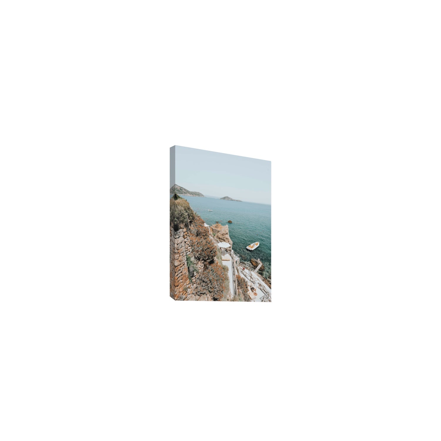 Front Row Seat Tuscany coastal wall art Small stretched canvas print