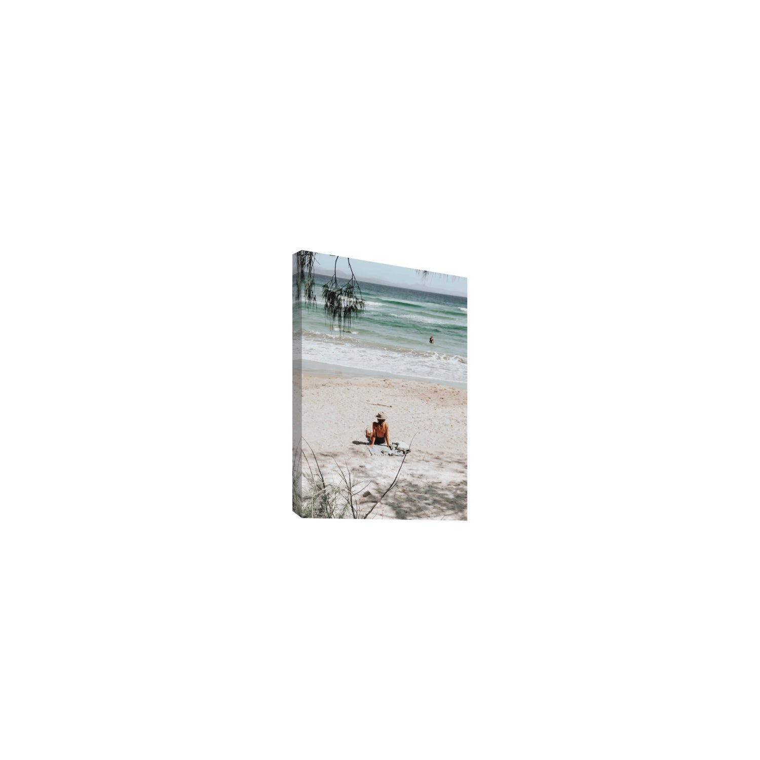 Take It Easy Byron Bay beach coastal decor wall art Small stretched canvas print