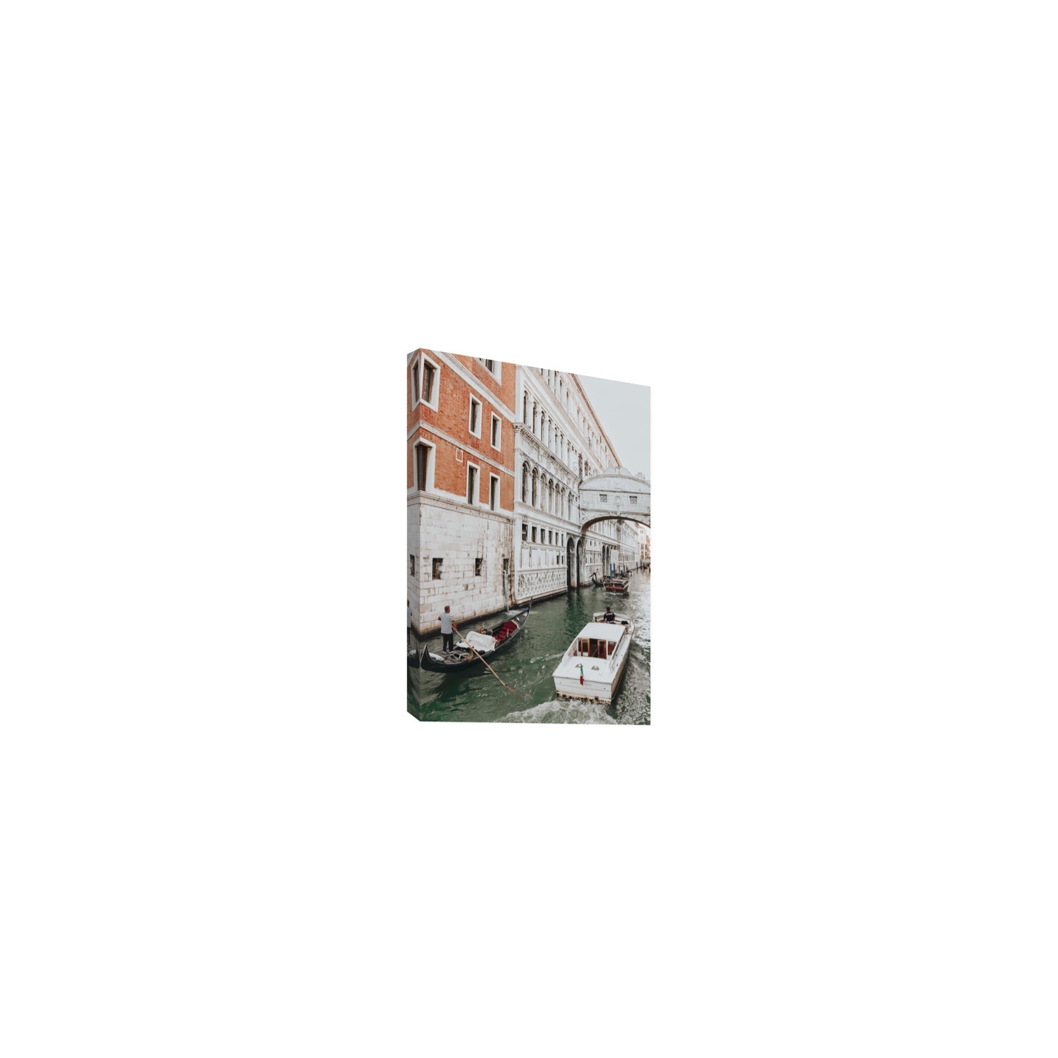 Under the Bridge Venice Gondola Italian wall art Small stretched canvas print