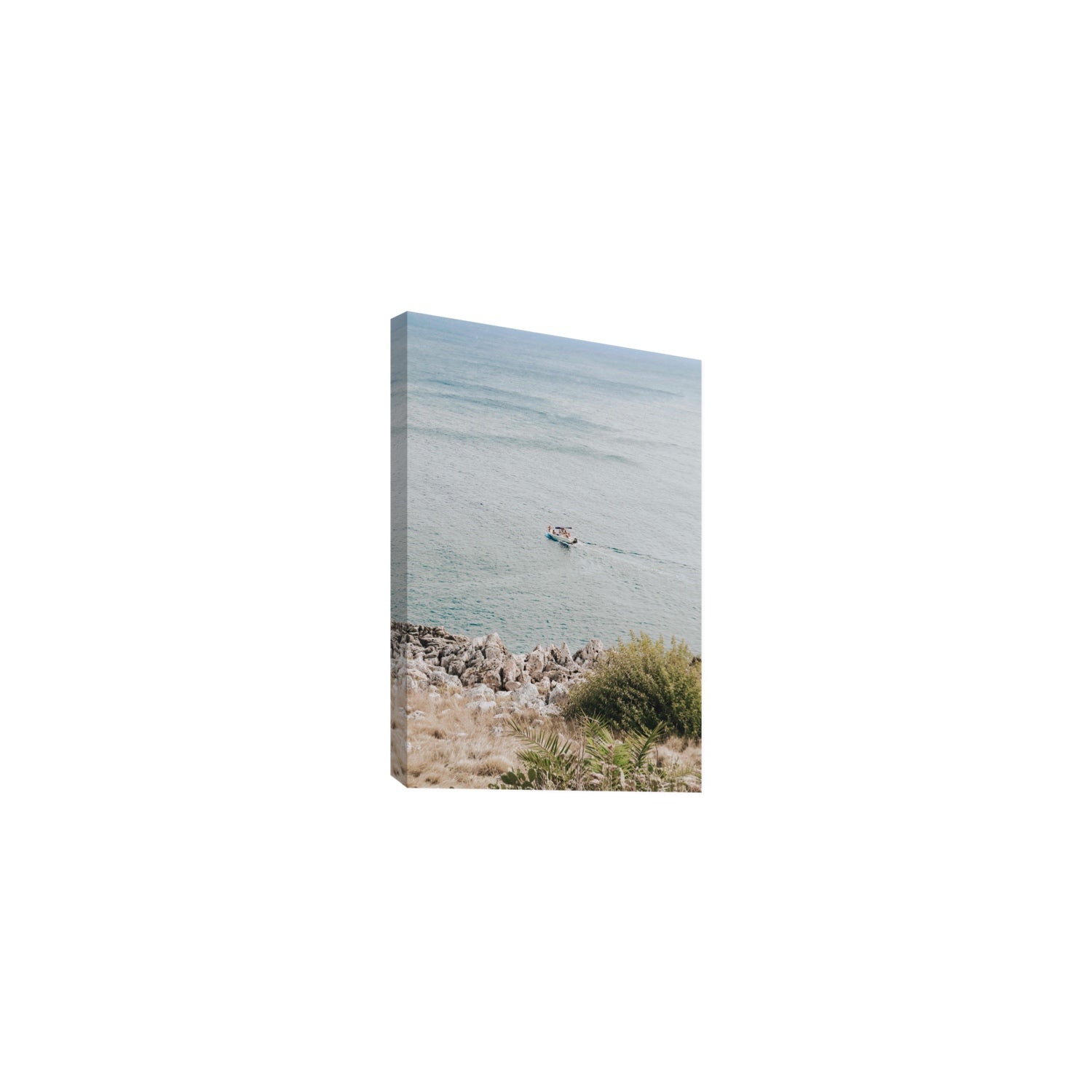 Puglian Departure Puglia coastal Italian wall art Medium stretched canvas print