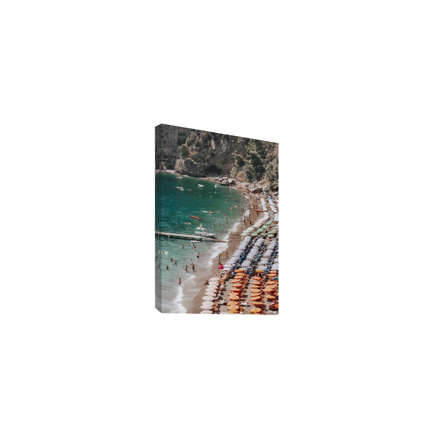 Ocean's Playground Positano decor wall art Medium stretched canvas print