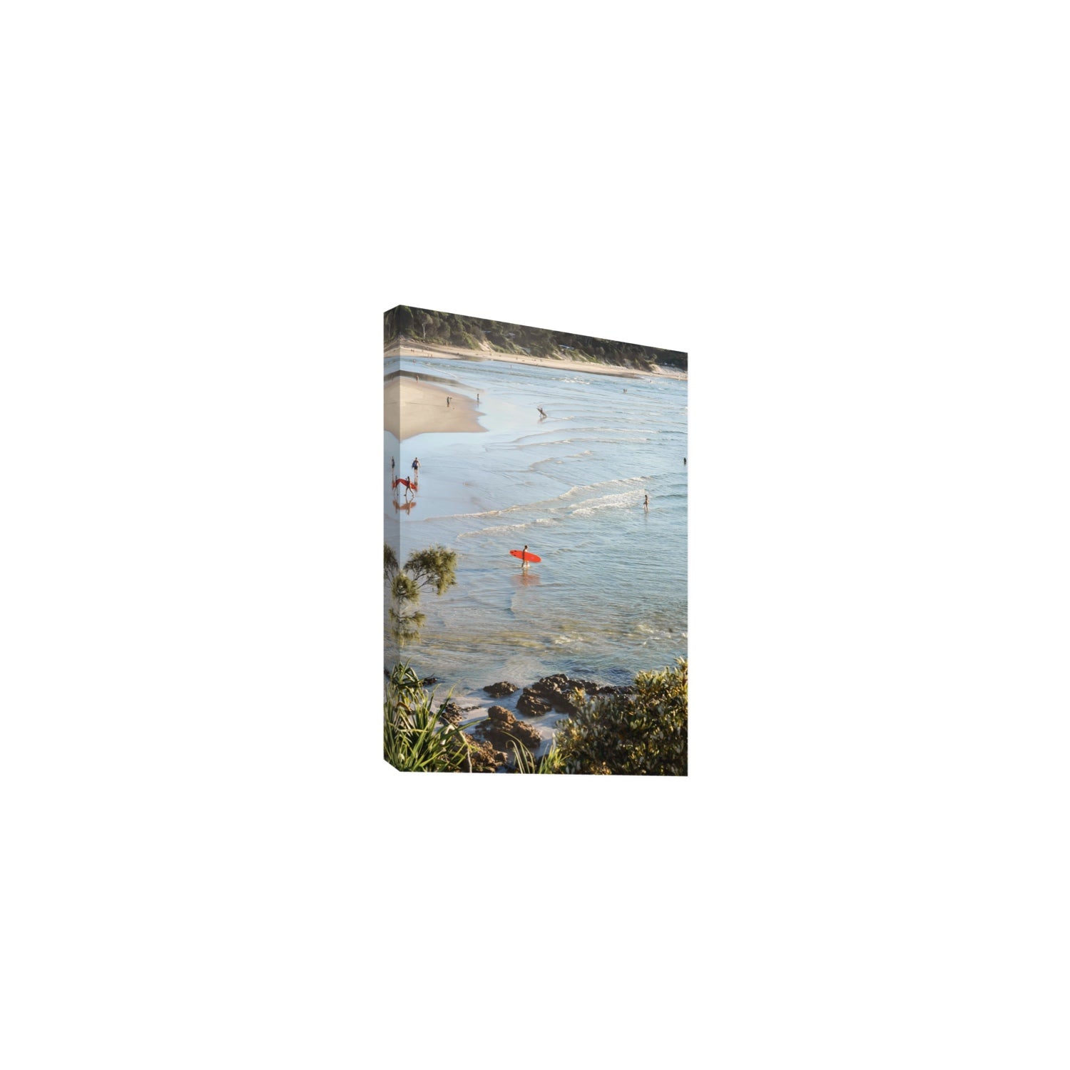 Seclusion Byron Bay Surf coastal wall art Medium stretched canvas print