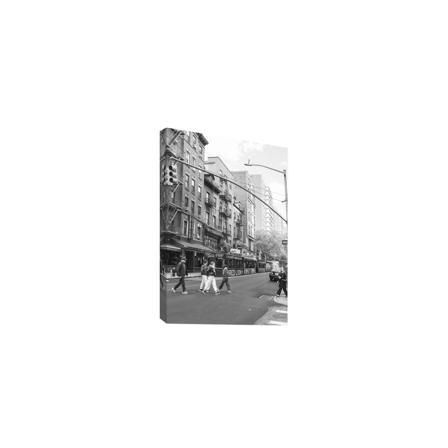 Spectral Streets New York NYC Black & White wall art Medium stretched canvas print