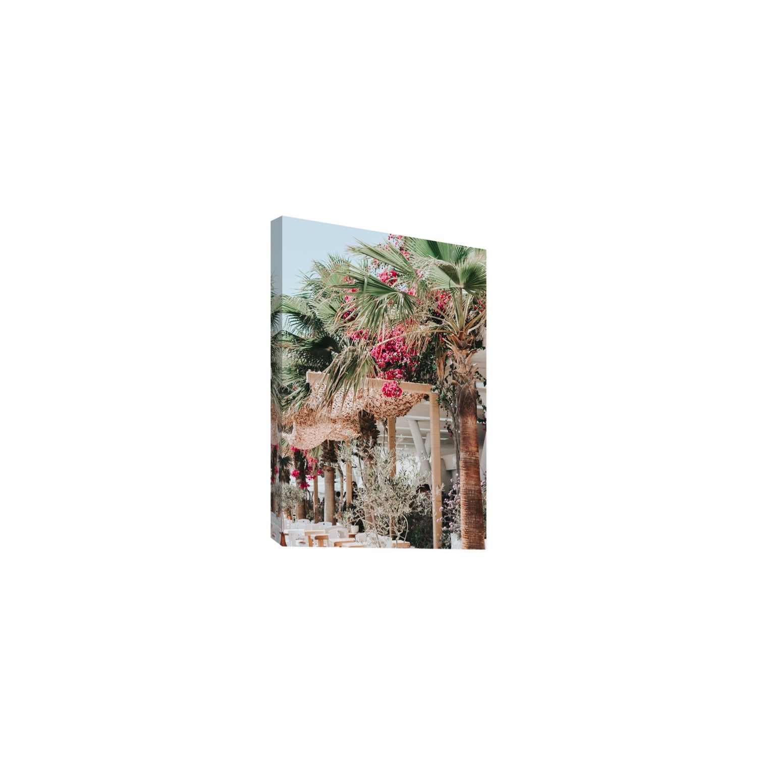 Palm Trees Mykonos Greek island wall art Medium stretched canvas print