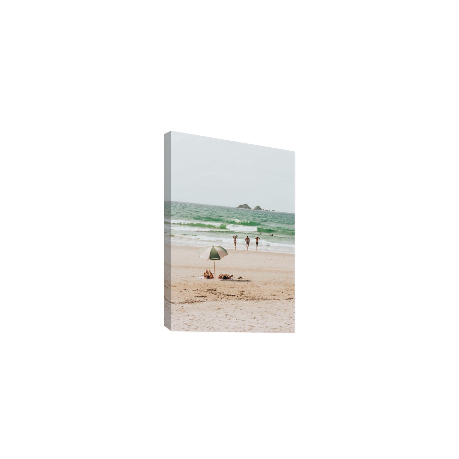 Escape The Ordinary Byron Bay coastal decor wall art Medium stretched canvas print
