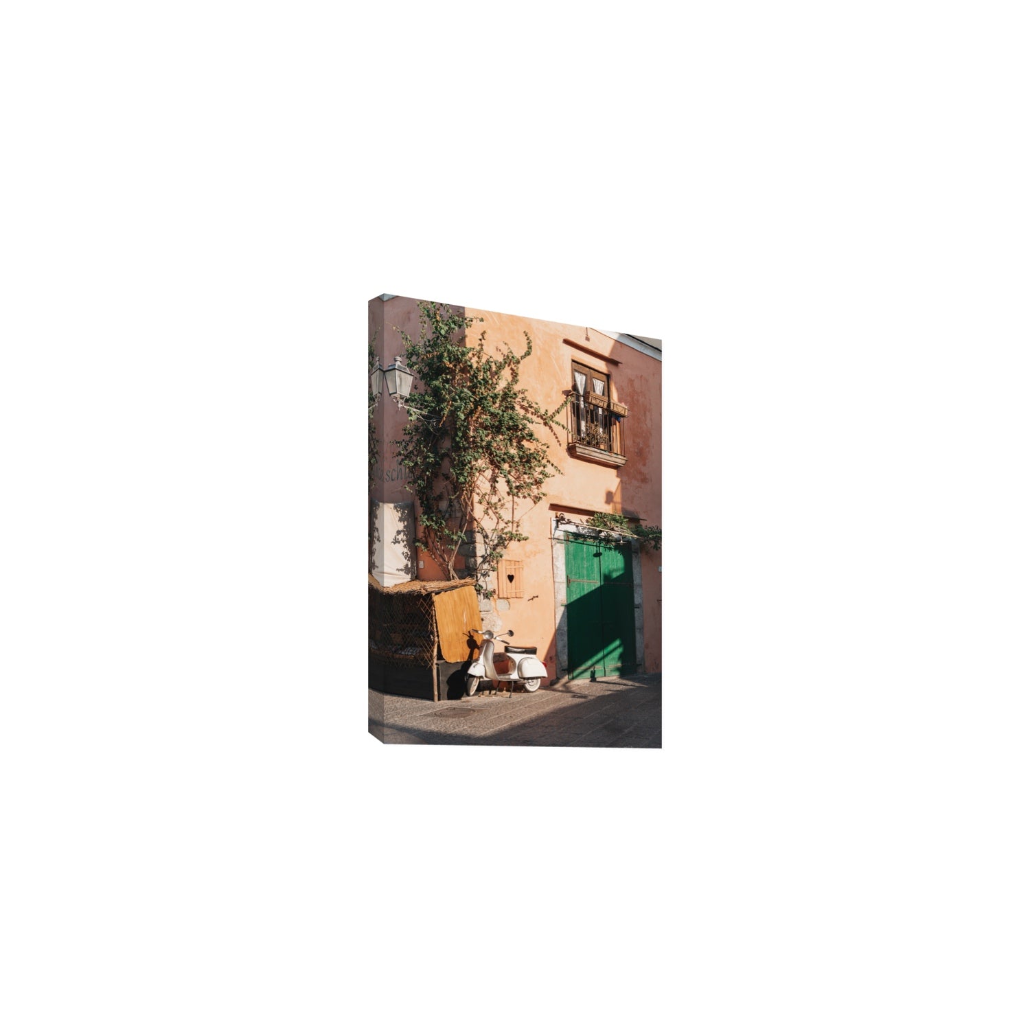 La Casa Ischia Italian Mediterranean decor wall art Medium stretched canvas print