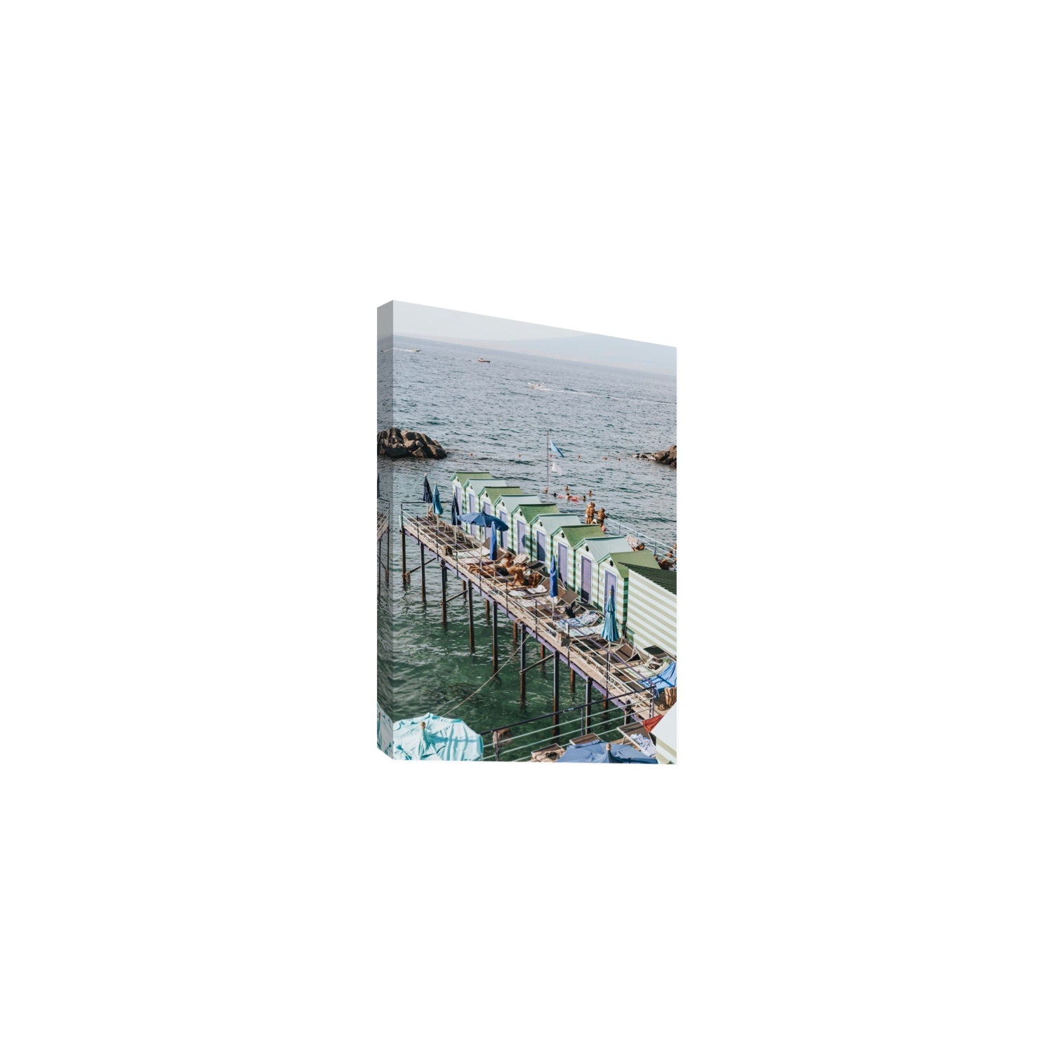 Cabine da Spiaggia fine art print, Sorrento, Italy, Medium, Stretched Canvas