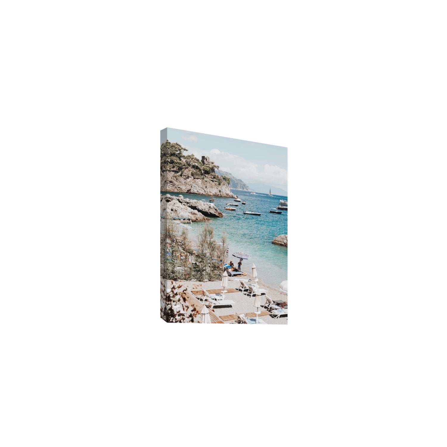 Sizzling Summer Days Amalfi coastal wall art Medium stretched canvas print