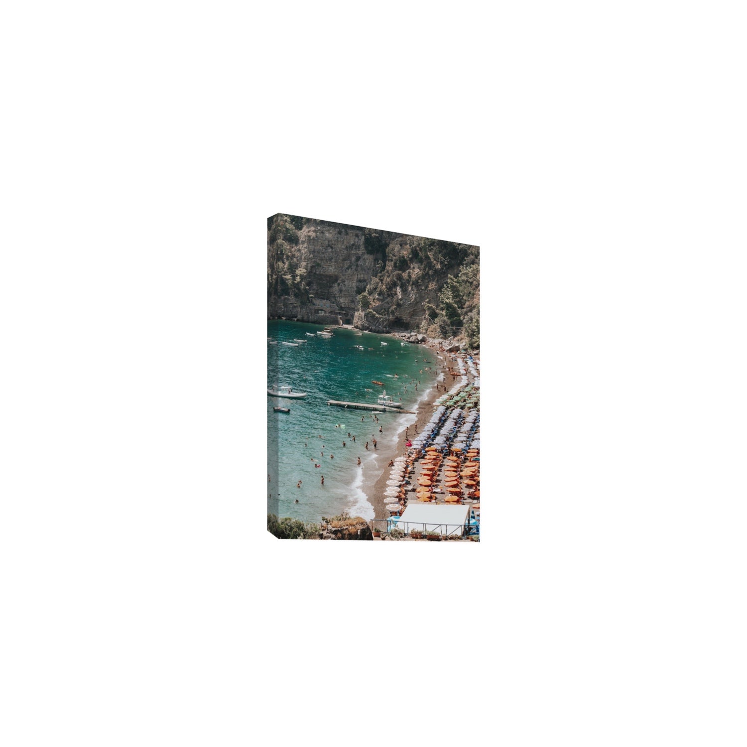 Parasol Panorama fine art print, Positano, Italy, Medium, Stretched Canvas