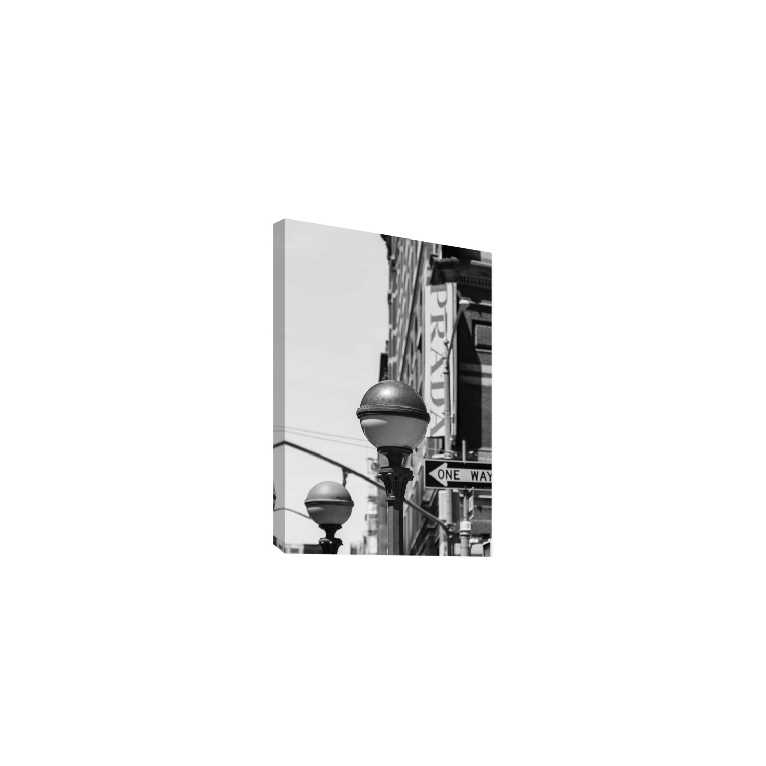 Subway Style New York NYC Black & White wall art Medium stretched canvas print