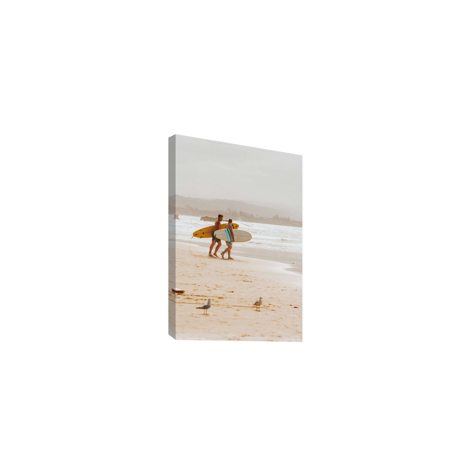 Shane & Benji Byron Bay Surf coastal wall art Medium stretched canvas print