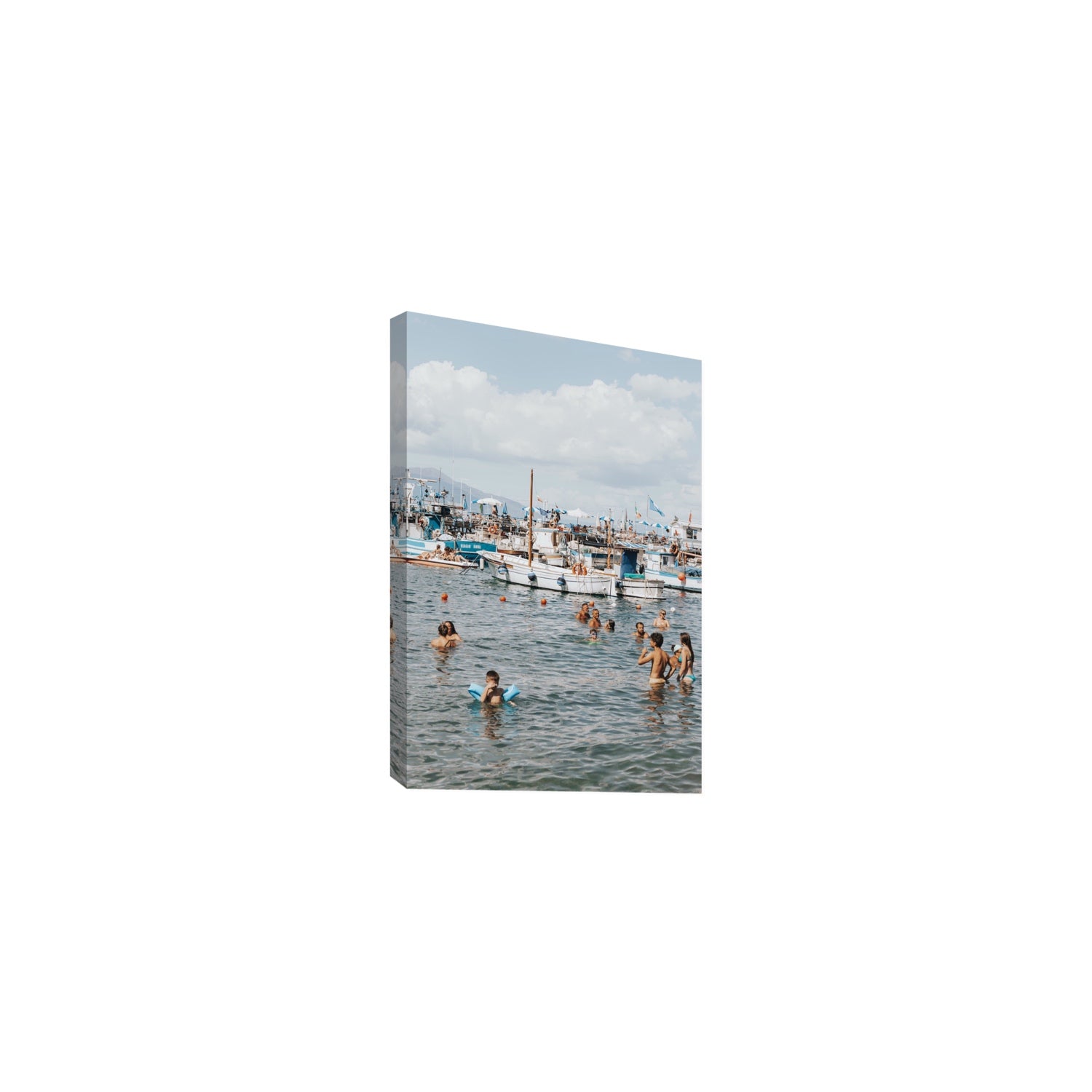 Vacanze Italiane Sorrento Italian coastal wall art Medium stretched canvas print
