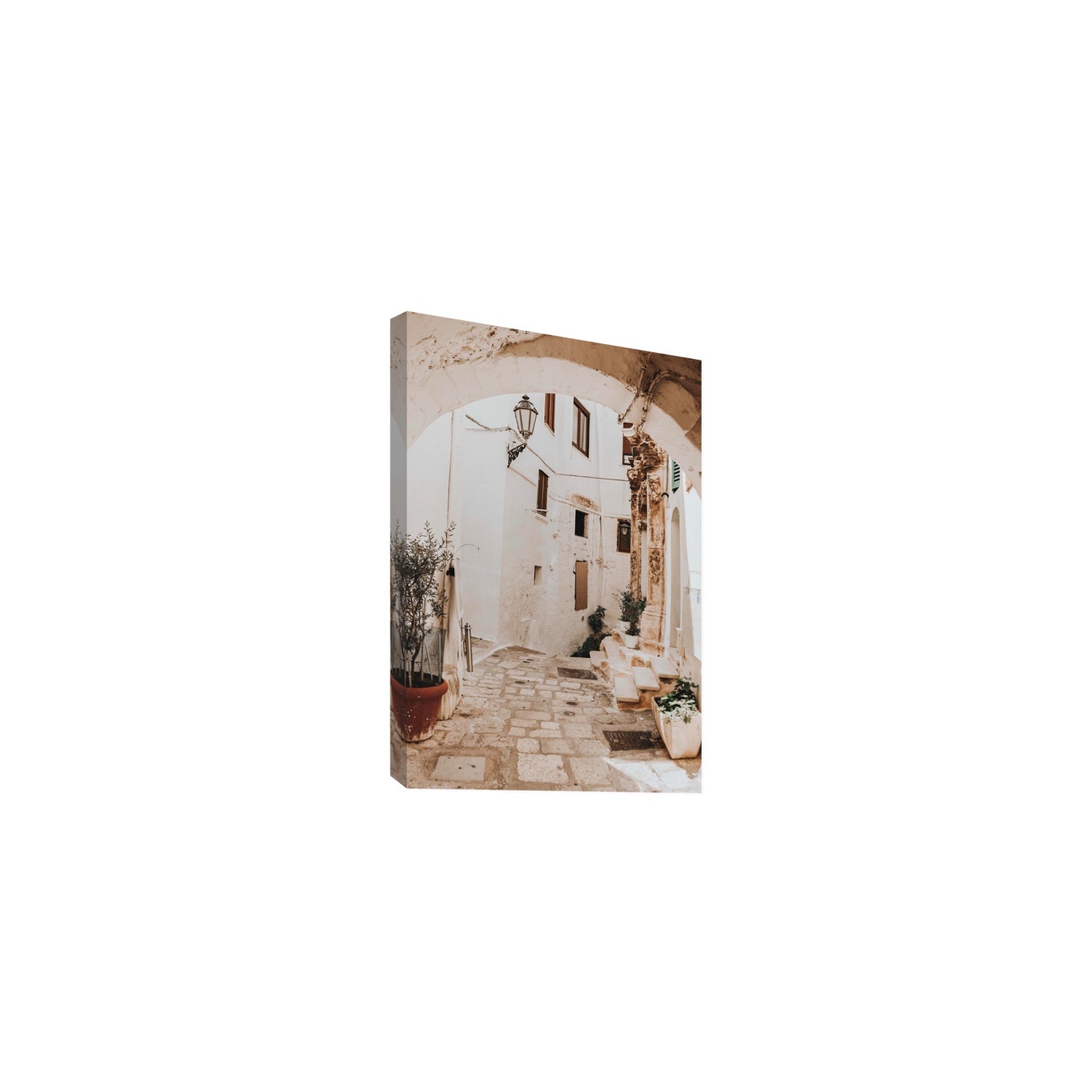 Pathway Wander Puglia Ostuni wall art Medium stretched canvas print