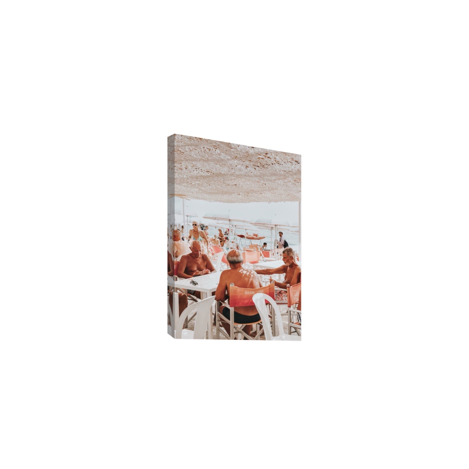 The Players fine art print, Alassio, Italy, Medium, Stretched Canvas